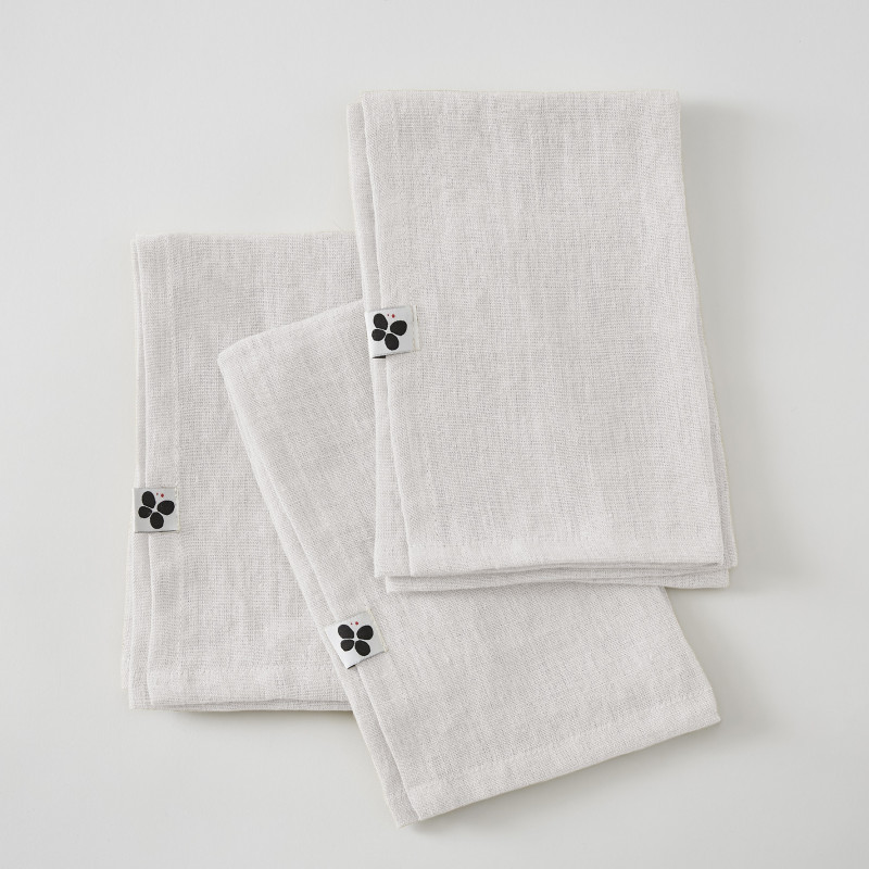 Set of 2 cotton muslin hand towels L'EFFET PAPILLON