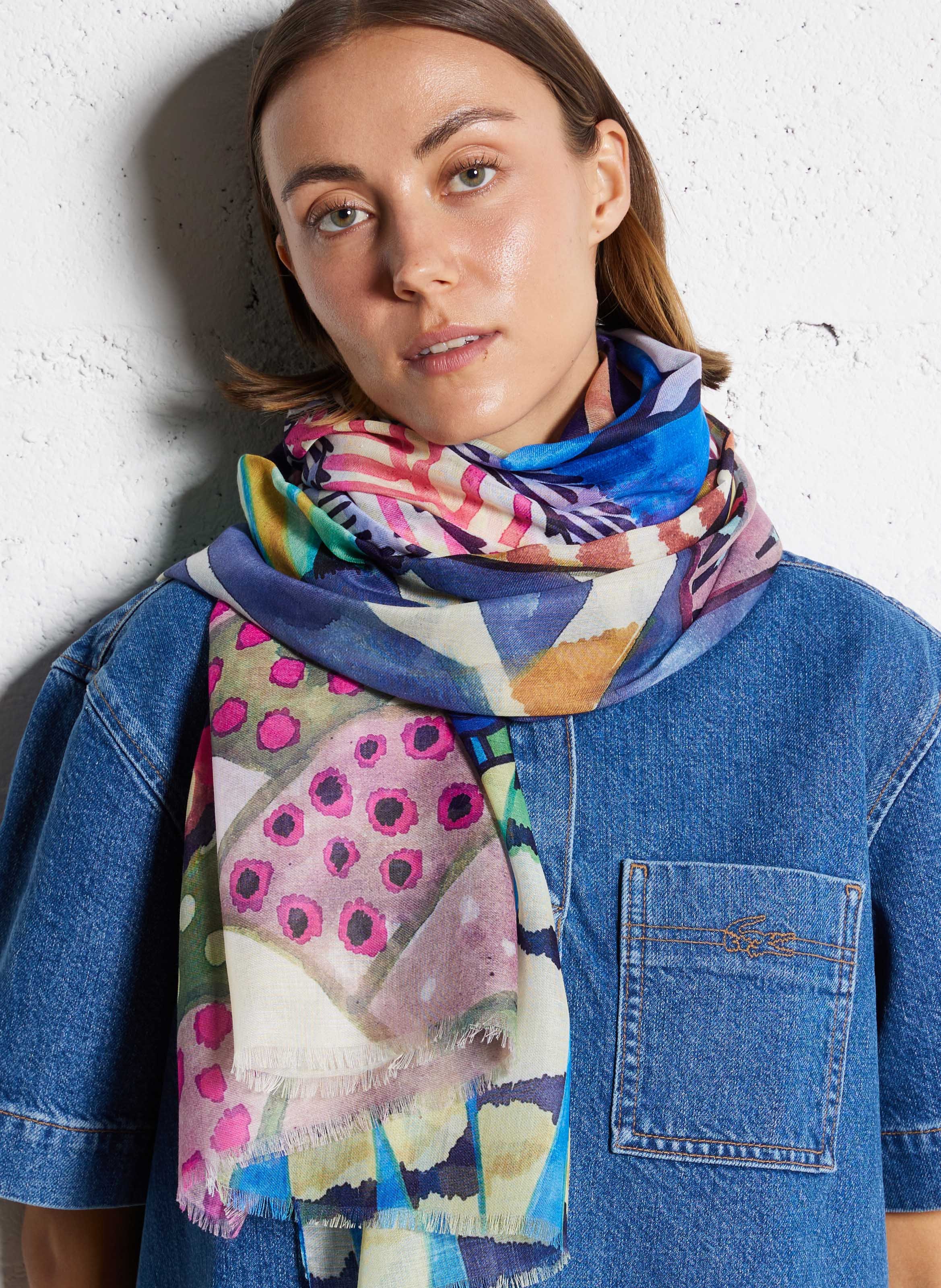 Echarpe imprimée  AU PRINTEMPS PARIS Multicolore