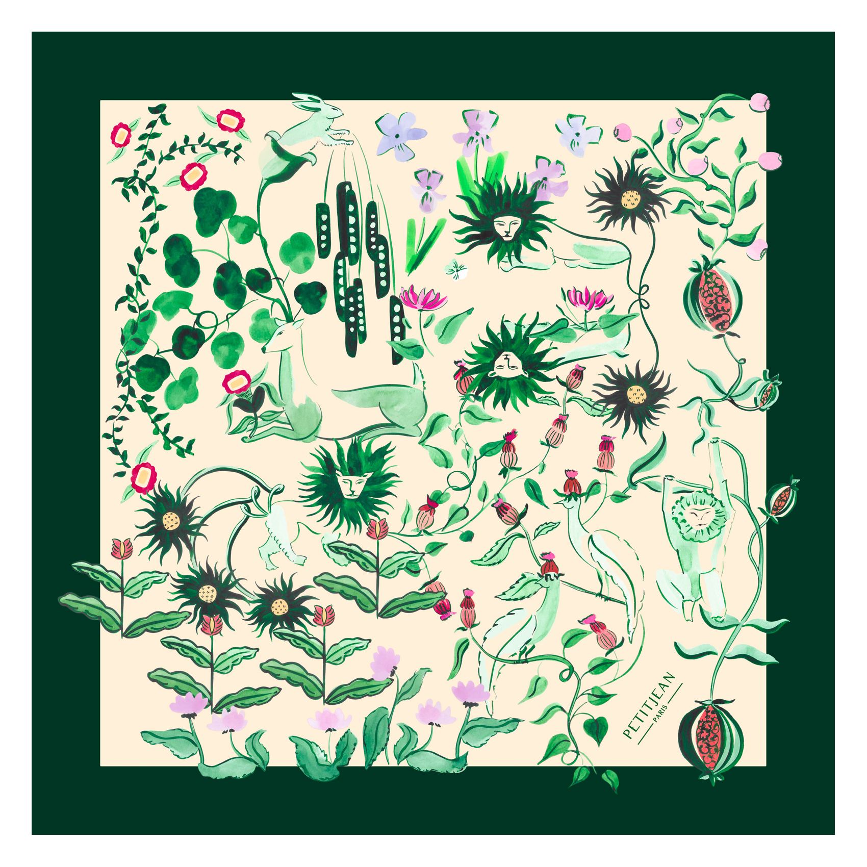 Floaty silk scarf PETITJEAN PARIS Blue