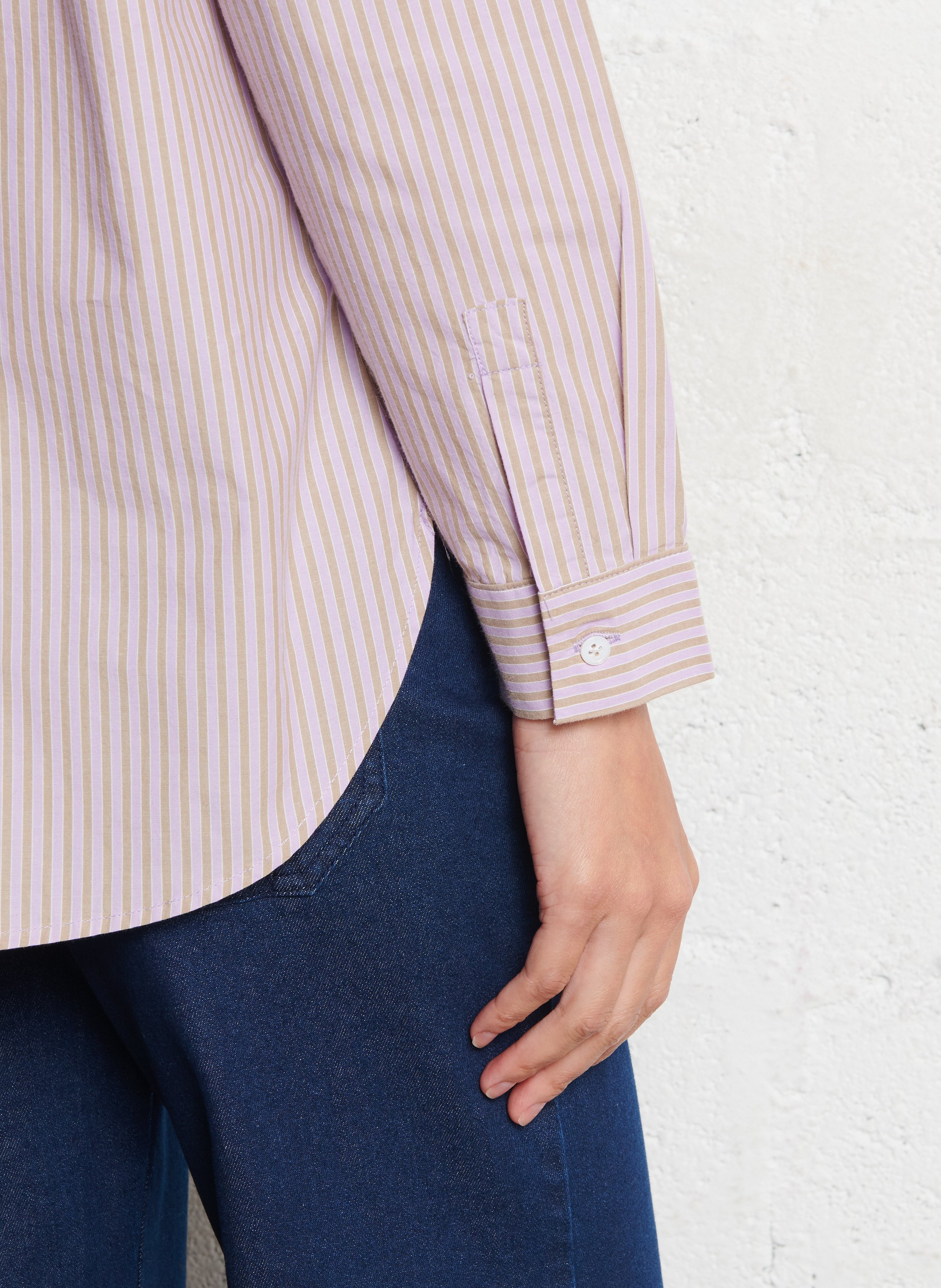 Colonel plain shirt NICE THINGS Purple