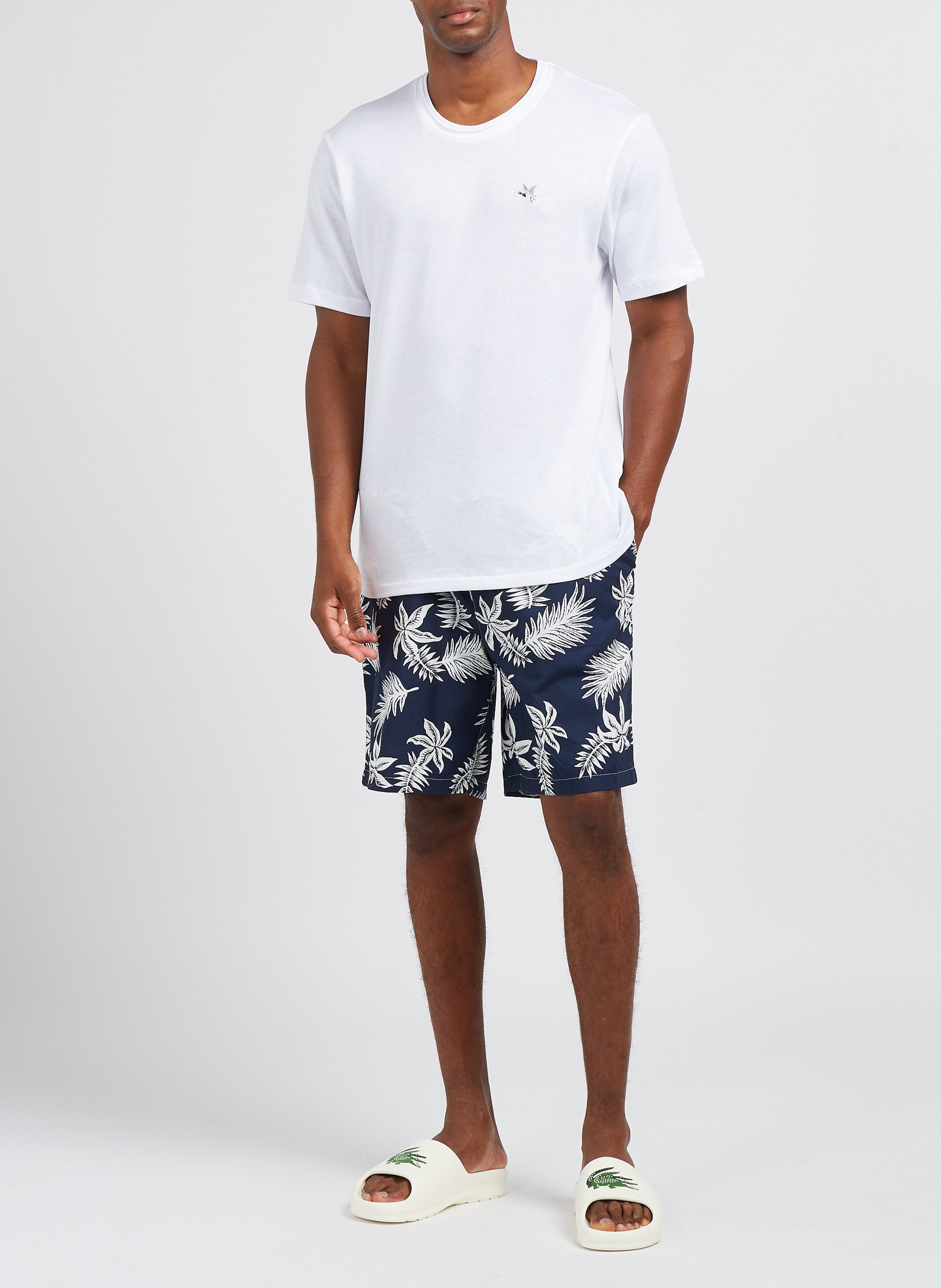 Zwemshort van biologisch katoen met exotische print SCOTCH AND SODA Blauw