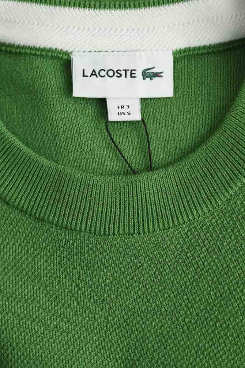 Cotton pullover LACOSTE - SECONDE MAIN Green