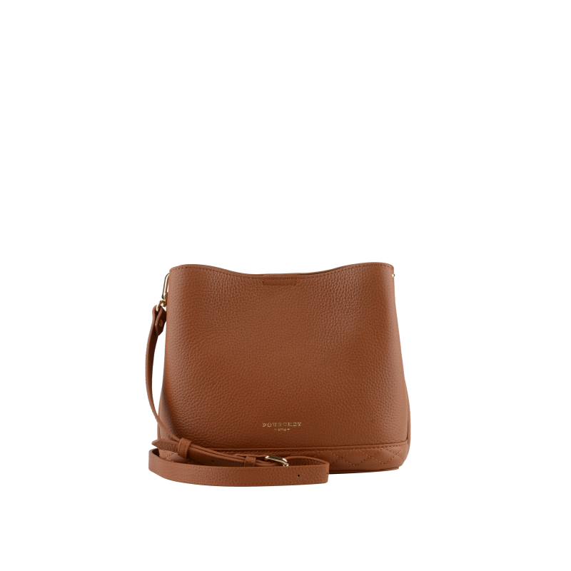 Satchel - cowhide leather POURCHET Brown