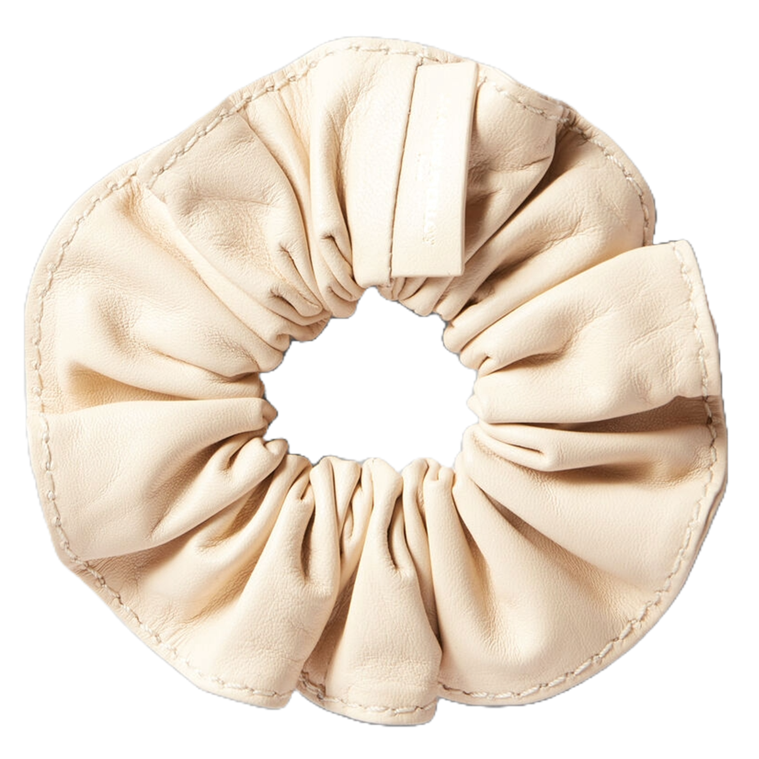 Leren scrunchie in effen kleur CLAUDIE PIERLOT Beige