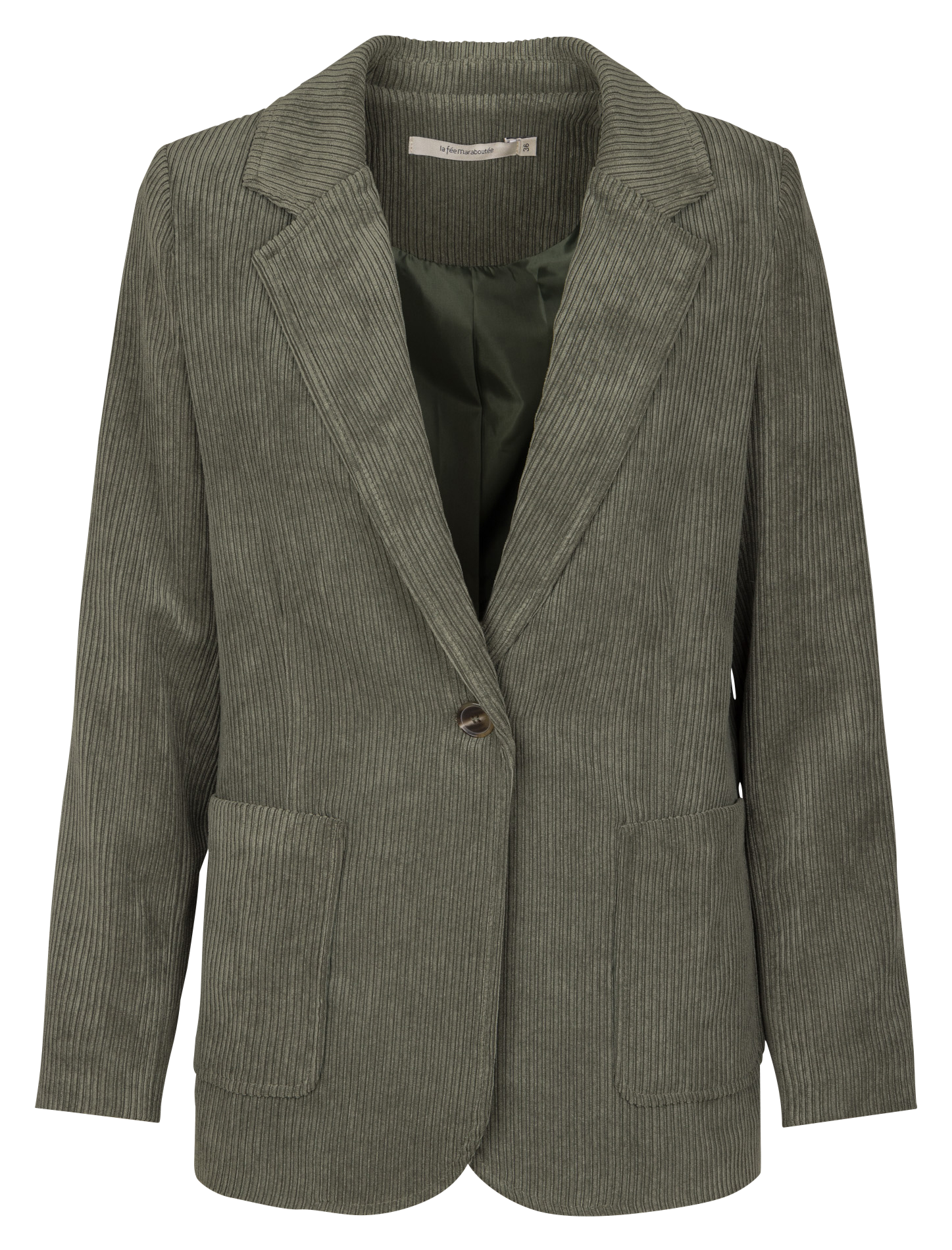 Corduroy suit jacket LA FEE MARABOUTEE Green