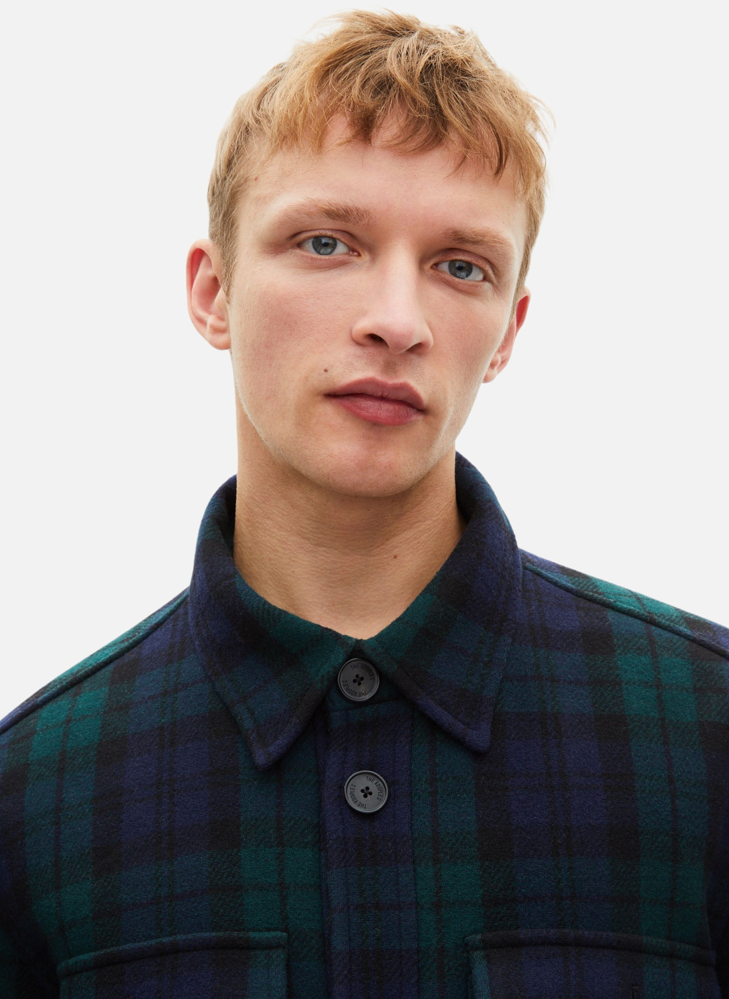 Tartan overshirt THE KOOPLES Green