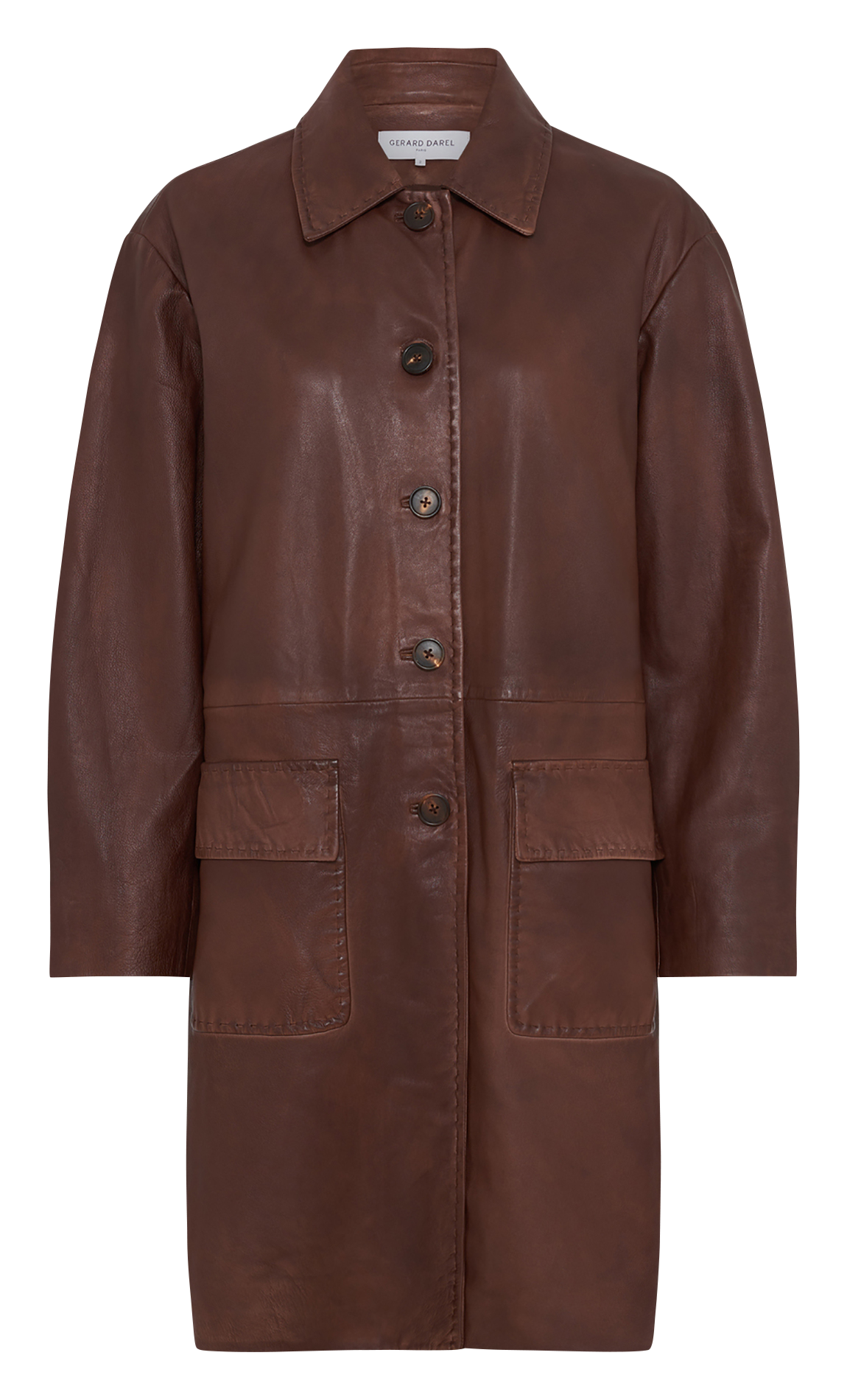 Lange Lederjacke GERARD DAREL Braun