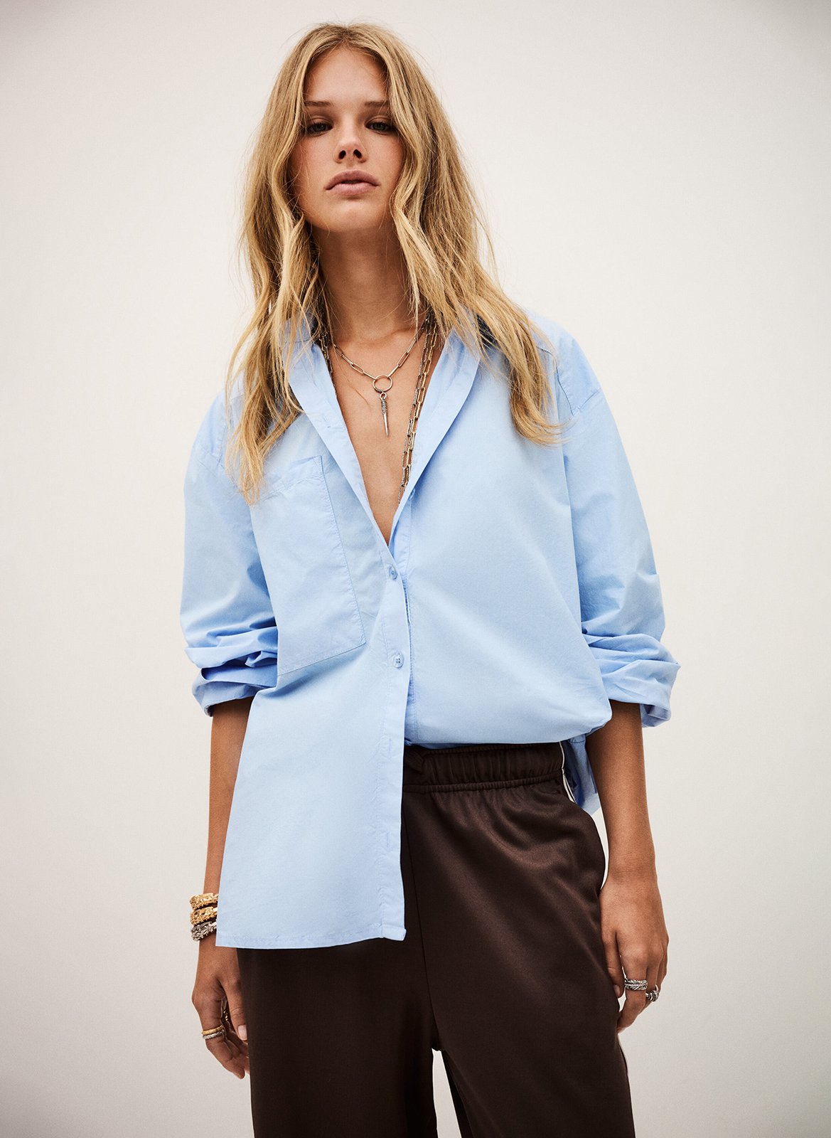 Blouse met klassieke kraag BA&SH