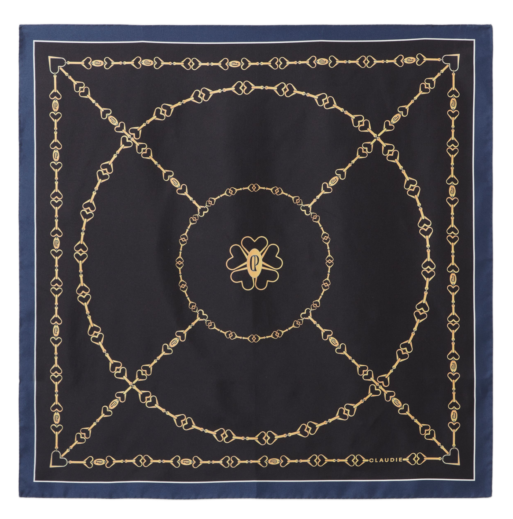 Foulard van zijde met print CLAUDIE PIERLOT Blauw