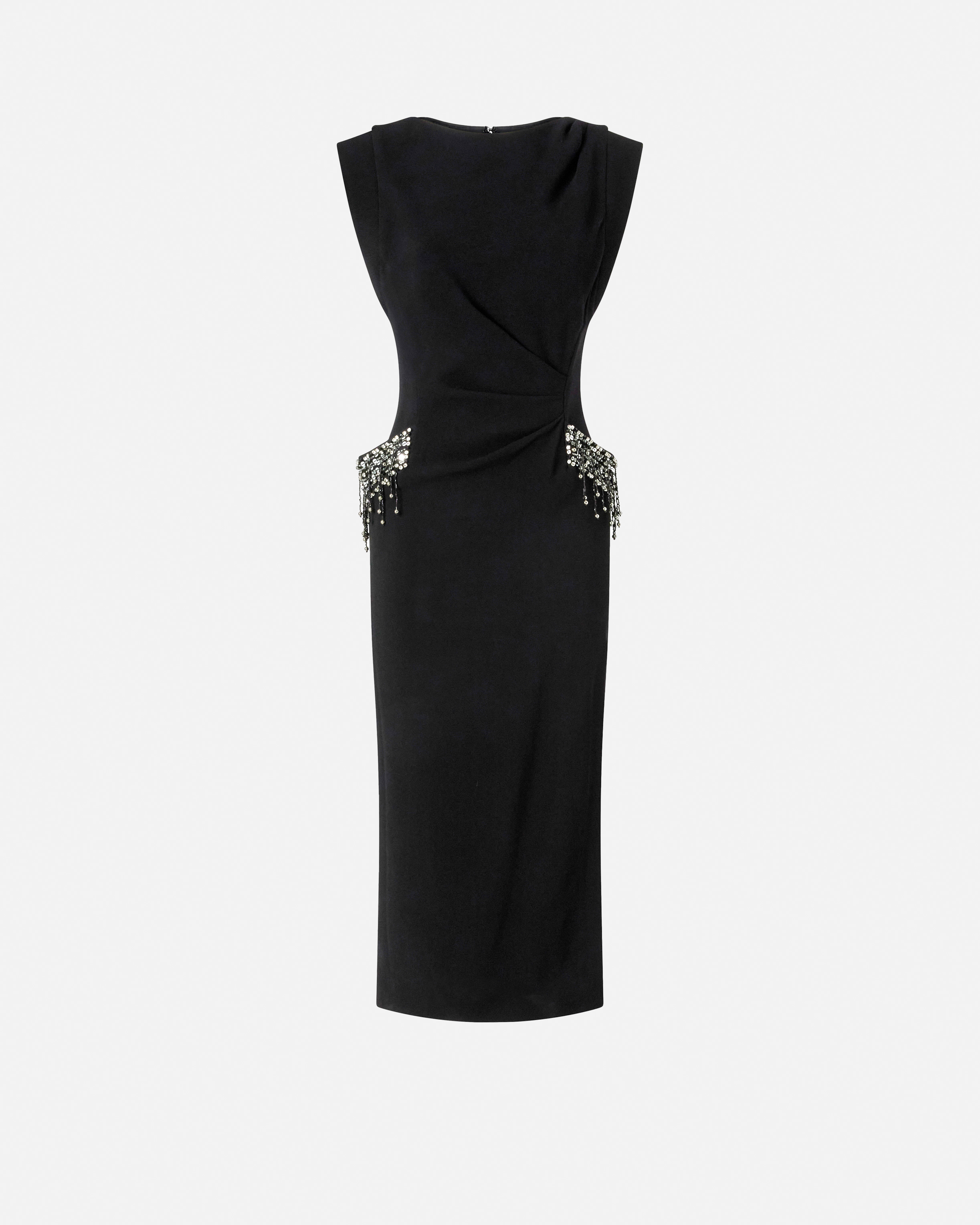 Fitted dress with jewel embroidery PINKO Black