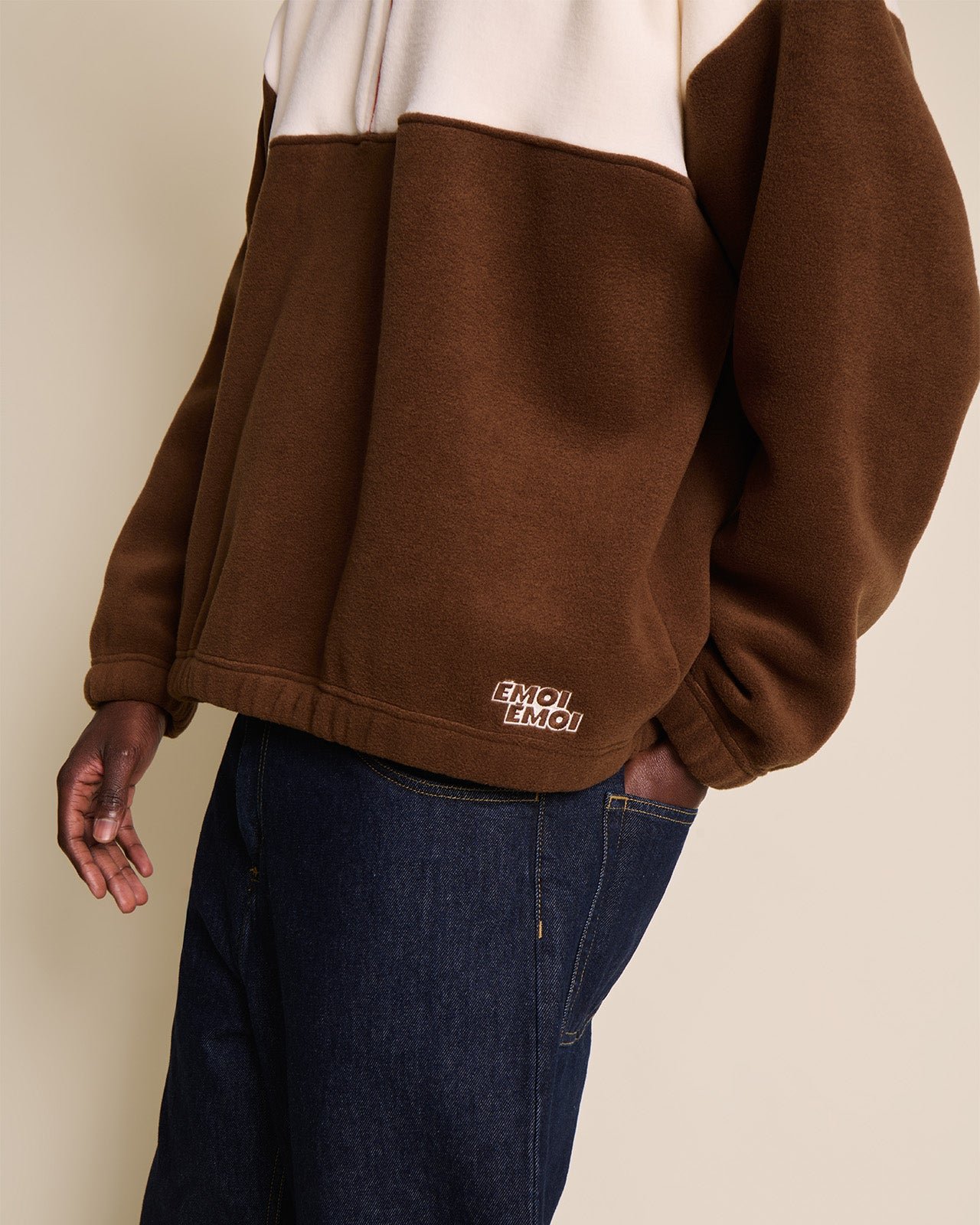 Le sweat sven en polaire recyclée EMOI EMOI Marron