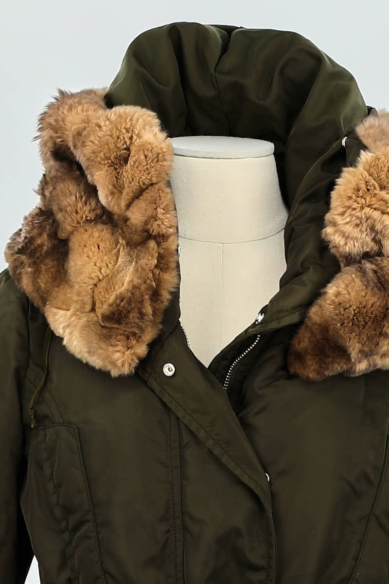 Lightweight quilted padded jacket with high neck MAX MARA - Seconde Main Khaki