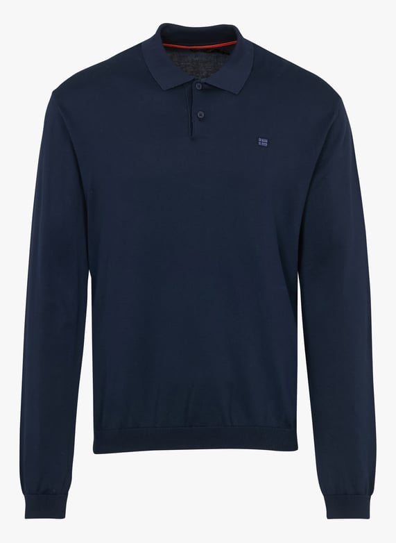 Katoenen trui met polokraagje Blu marine Napapijri Heren Place
