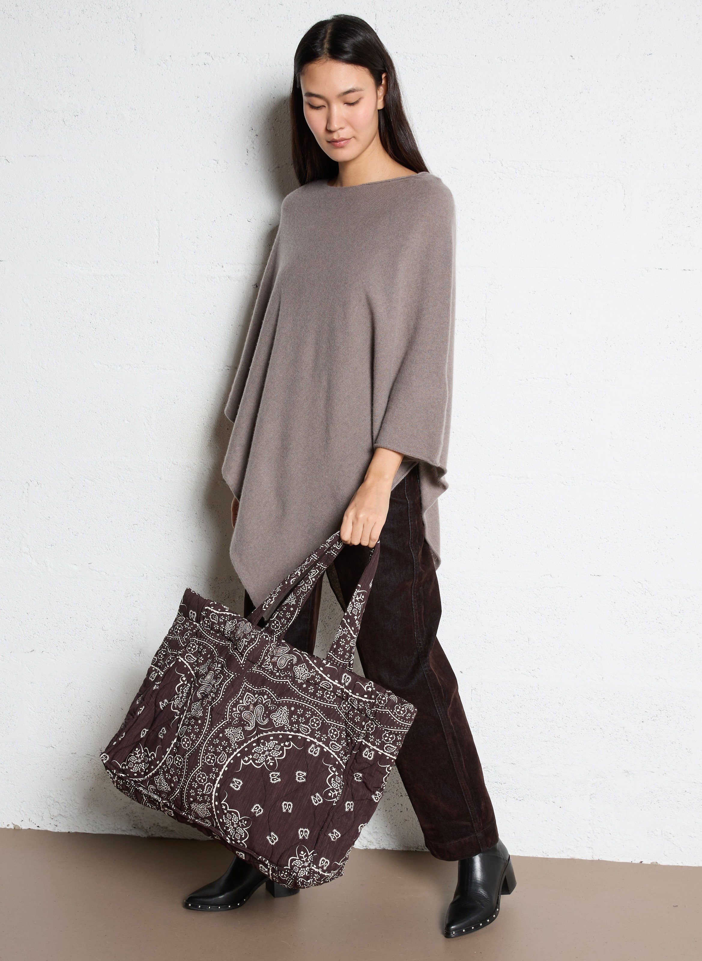 Gepolsterte Tragetasche mit Muster AOKYANOS Braun