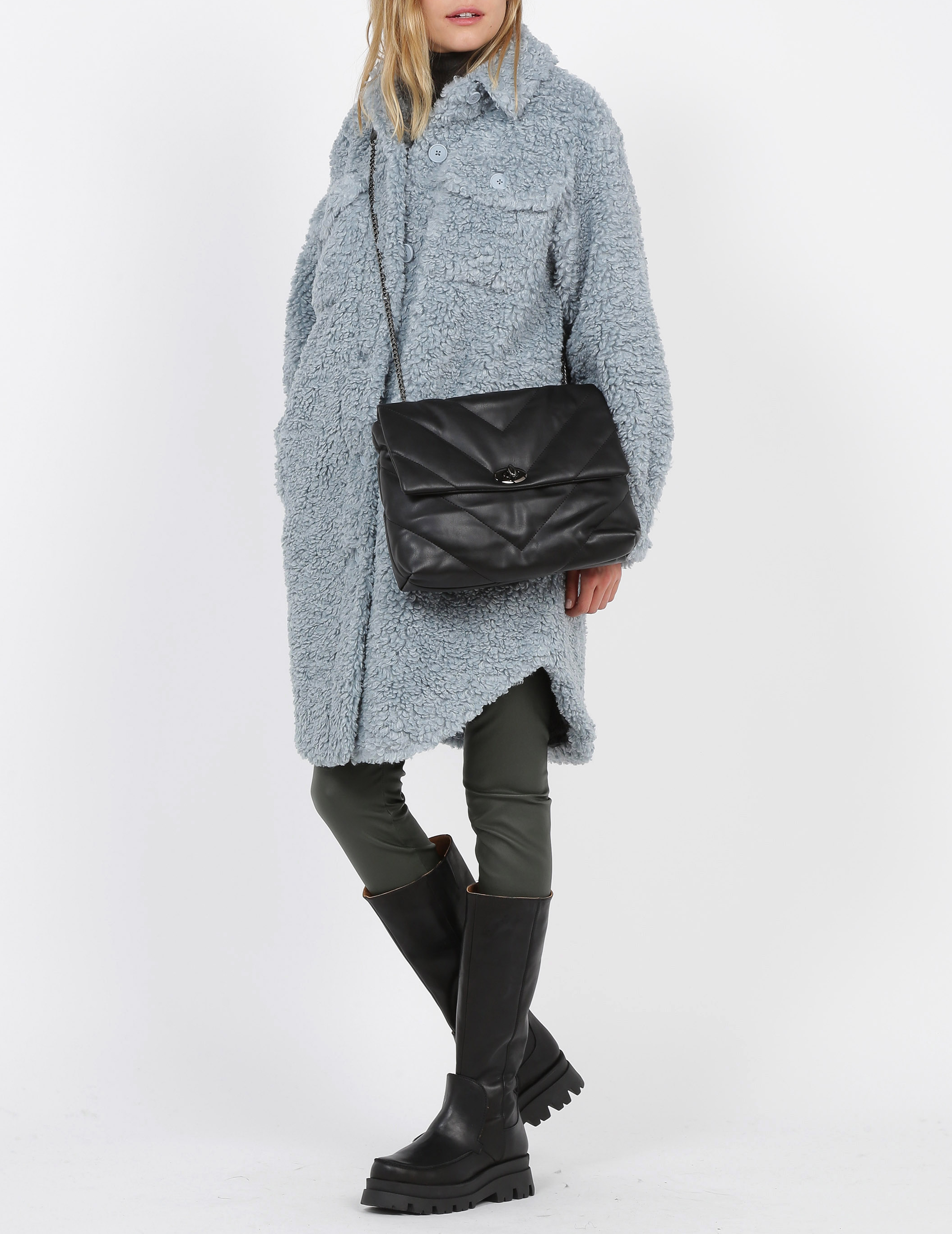 Sac bandoulière matelassé  AU PRINTEMPS PARIS Noir