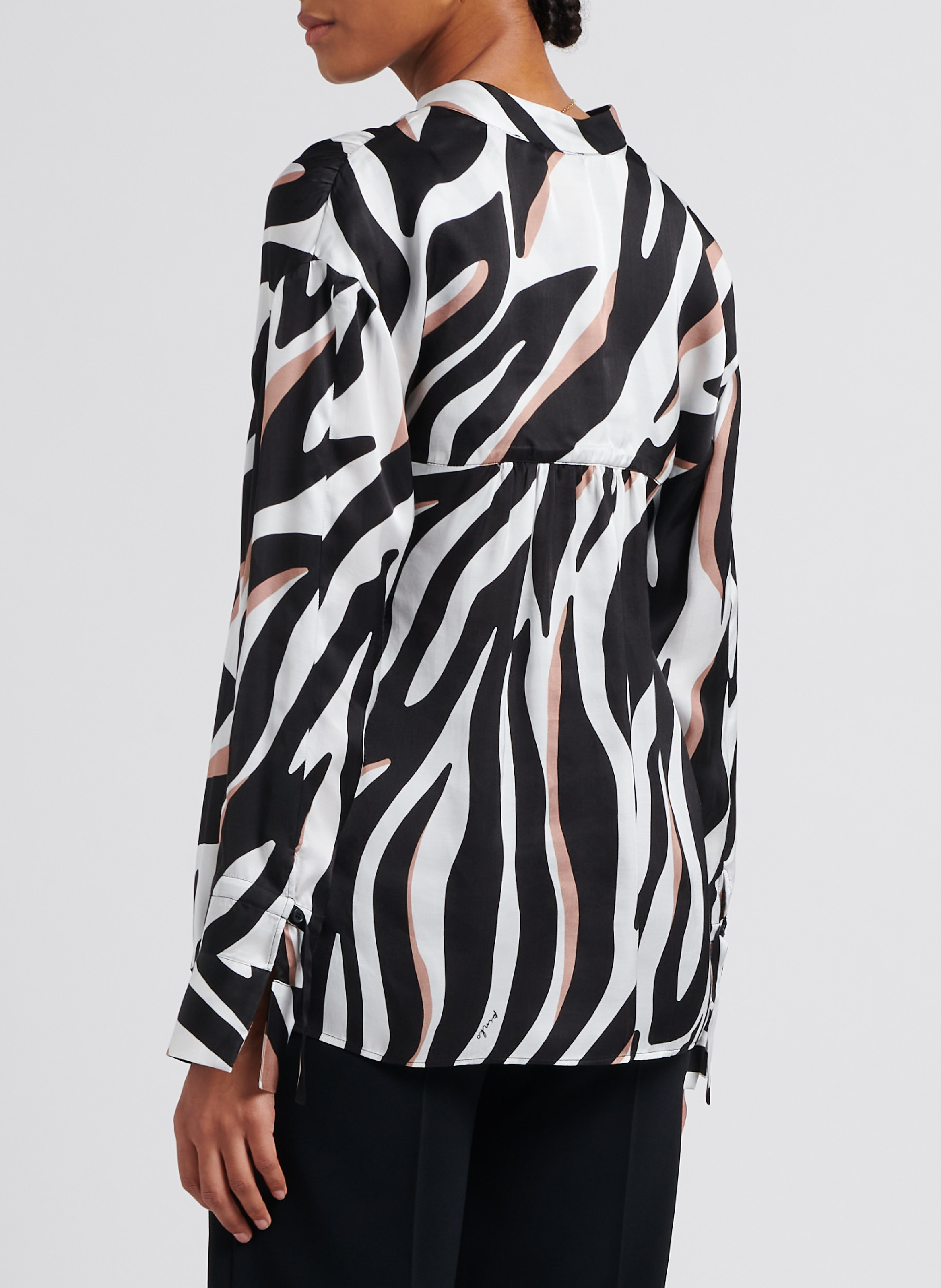 Rechte, satijnachtige top met V-hals PINKO Veelkleurig