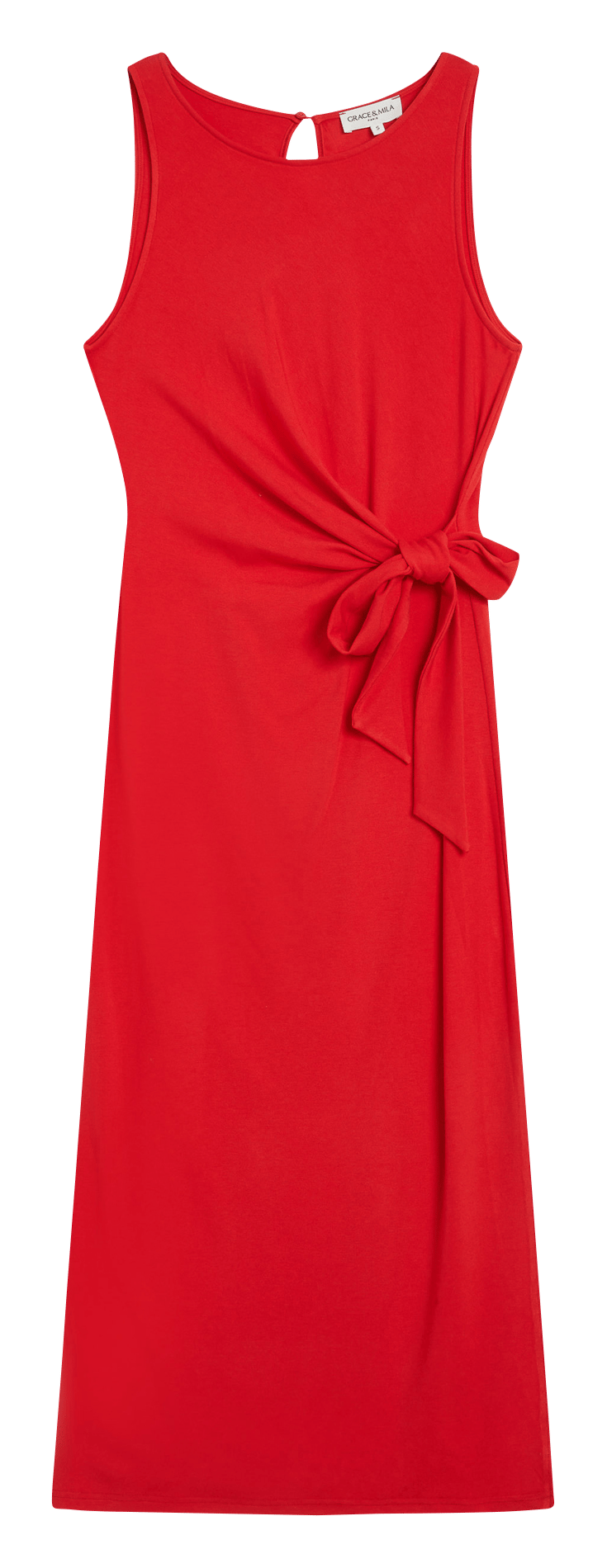 Robe midi col rond  GRACE ET MILA Rouge