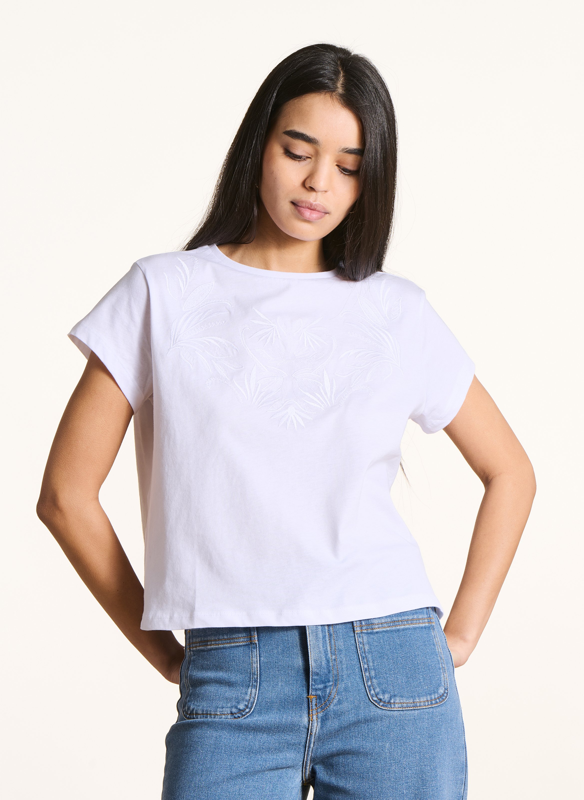 Tee-shirt oversize en coton biologique LA FEE MARABOUTEE Blanc