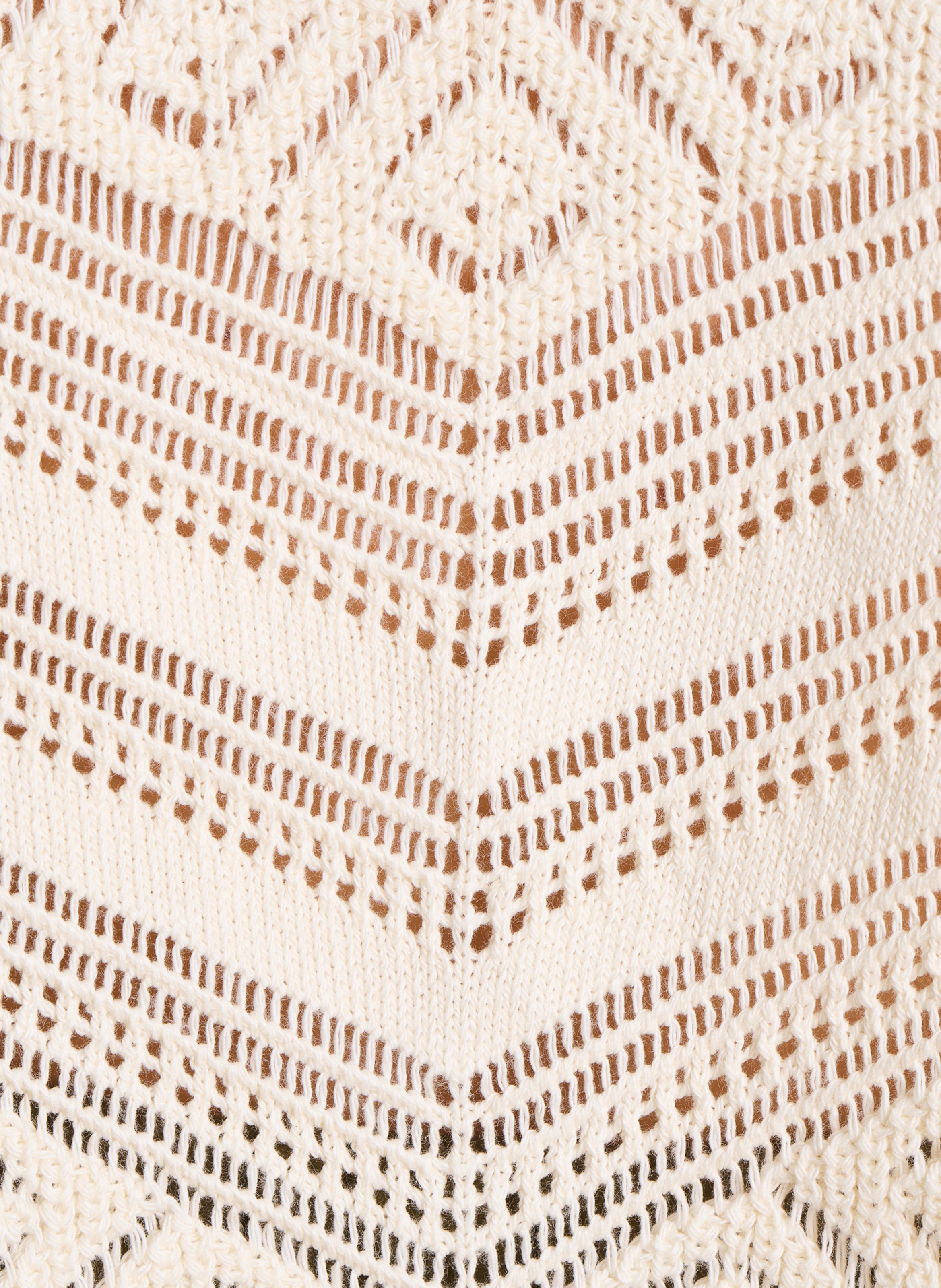 Rundhals-Top aus Baumwoll-Mix LA FEE MARABOUTEE Weiss