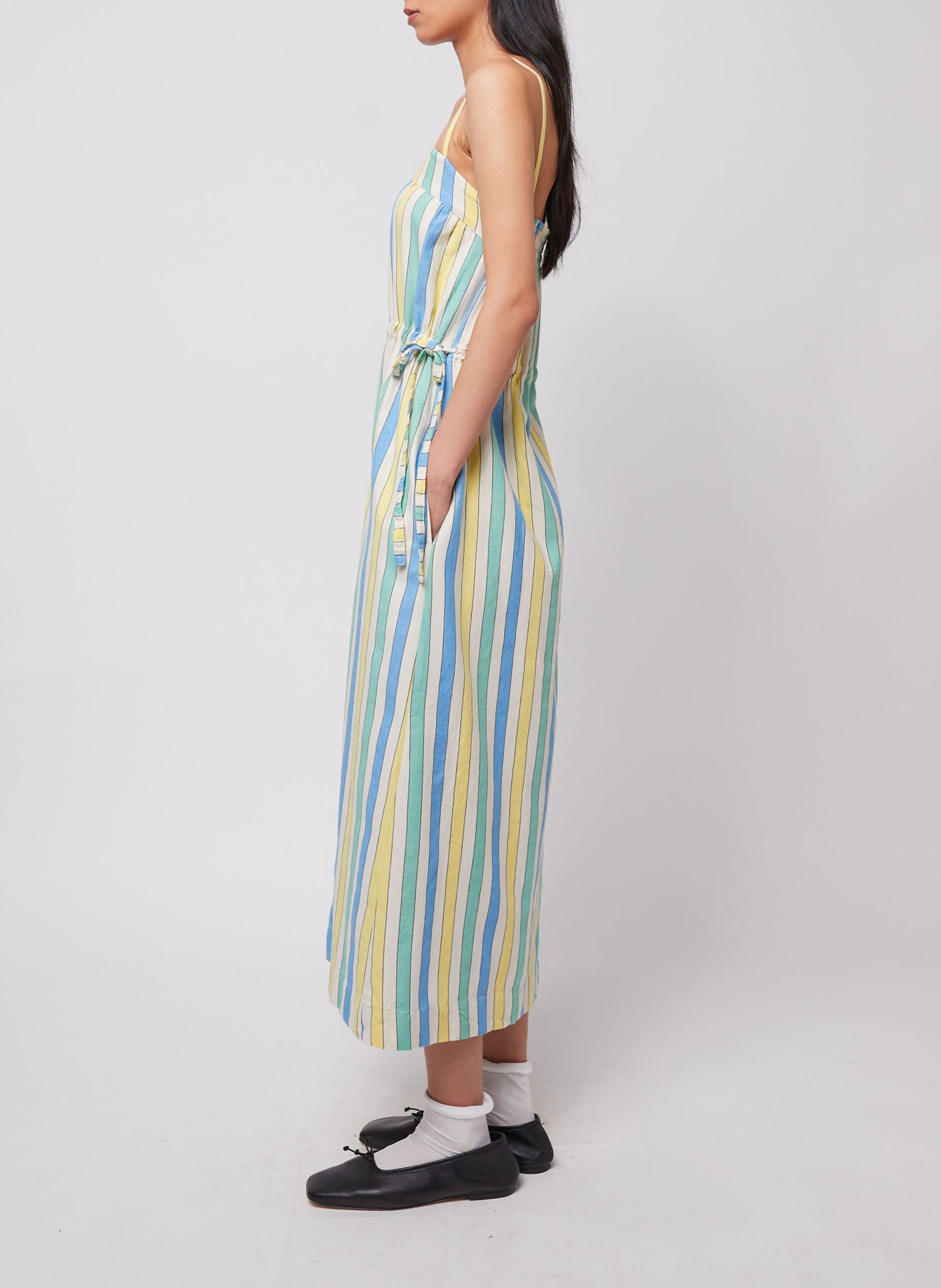 Lange, uitlopende jurk van katoen BOBO CHOSES Veelkleurig