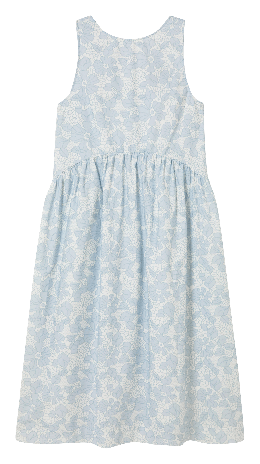 Robe longue col rond en coton THE TINY BIG SISTER Multicolore