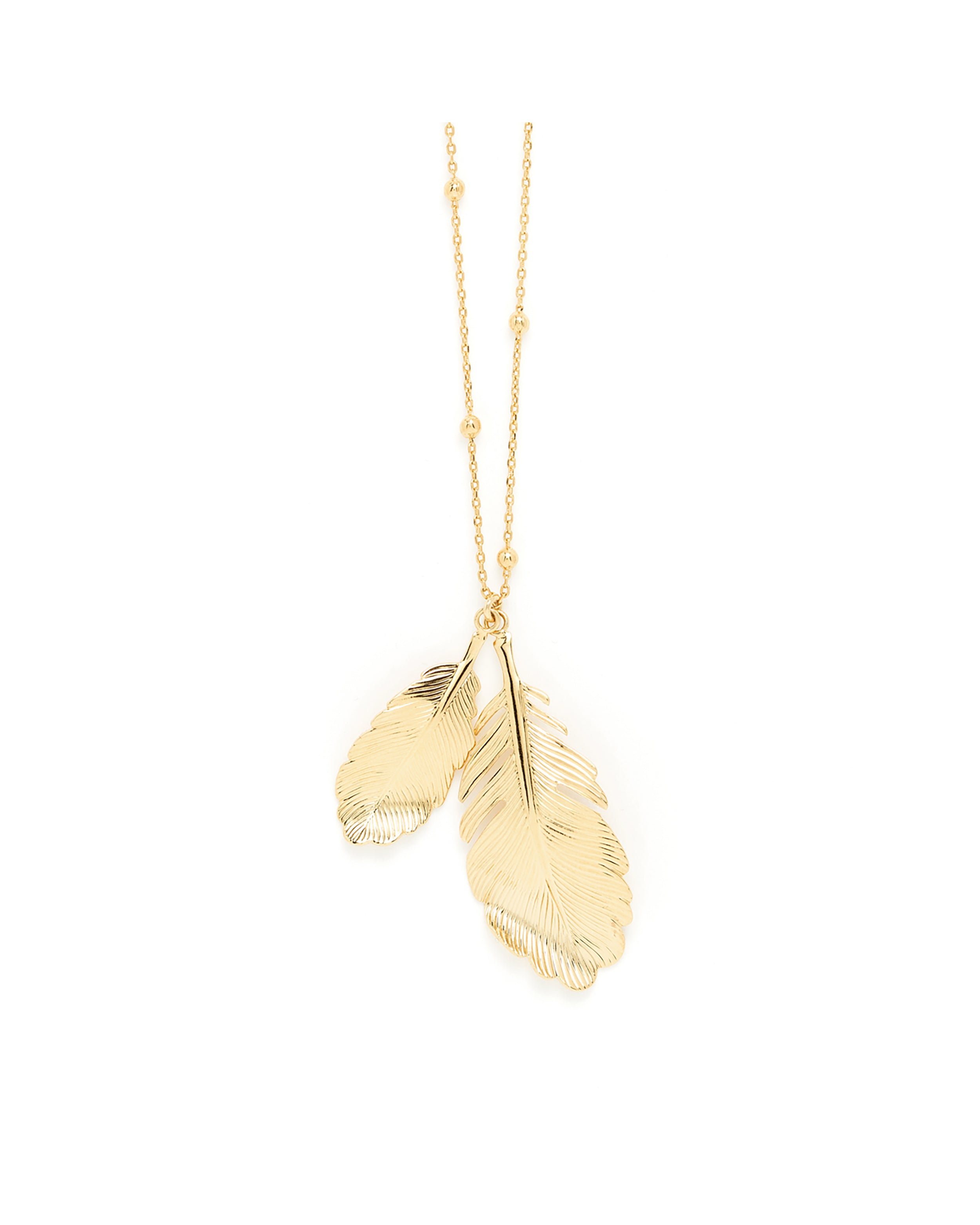 Gold-plated leaf necklace MONSIEUR SIMONE
