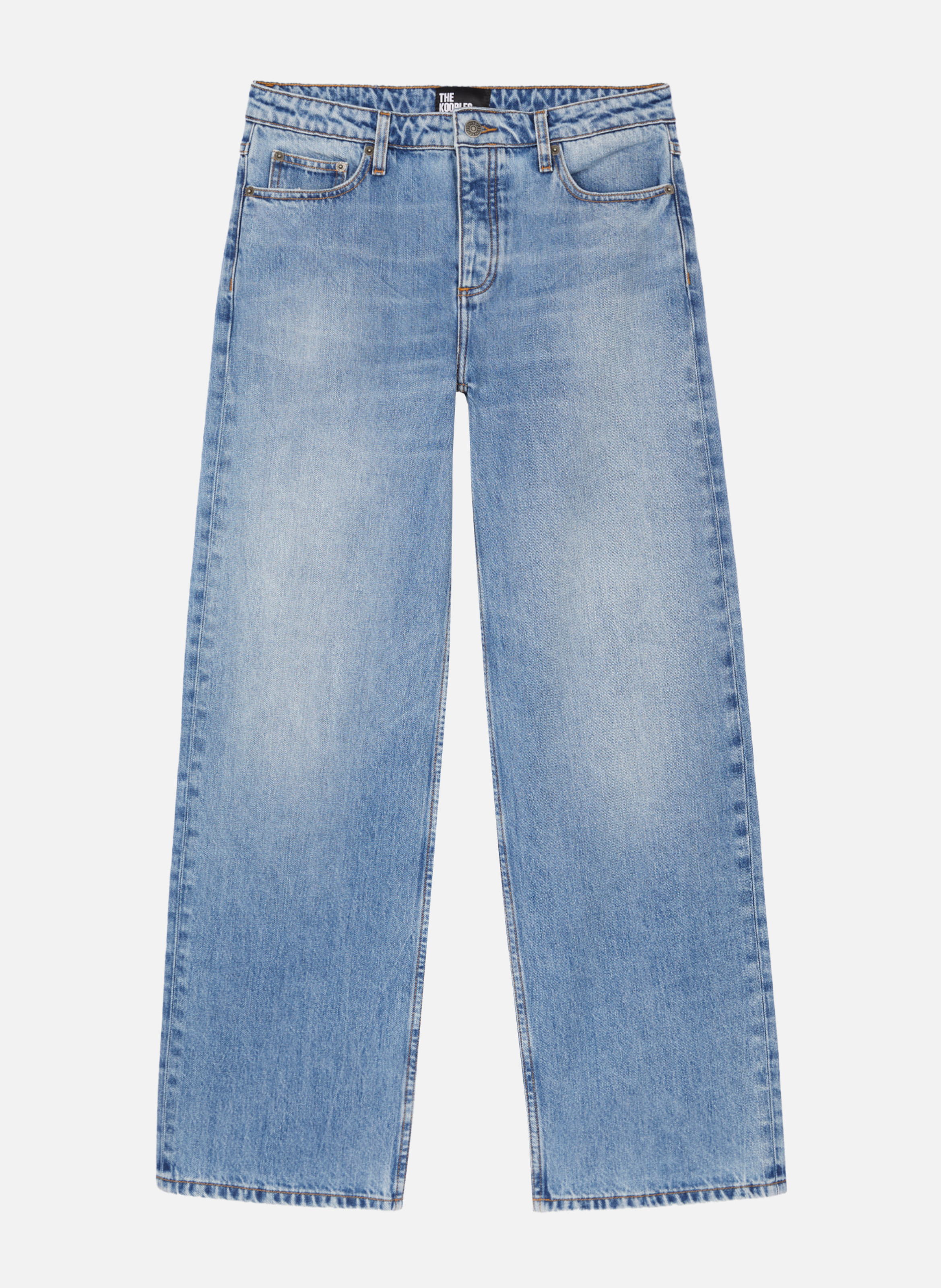 Straight cotton-blend pants THE KOOPLES Blue