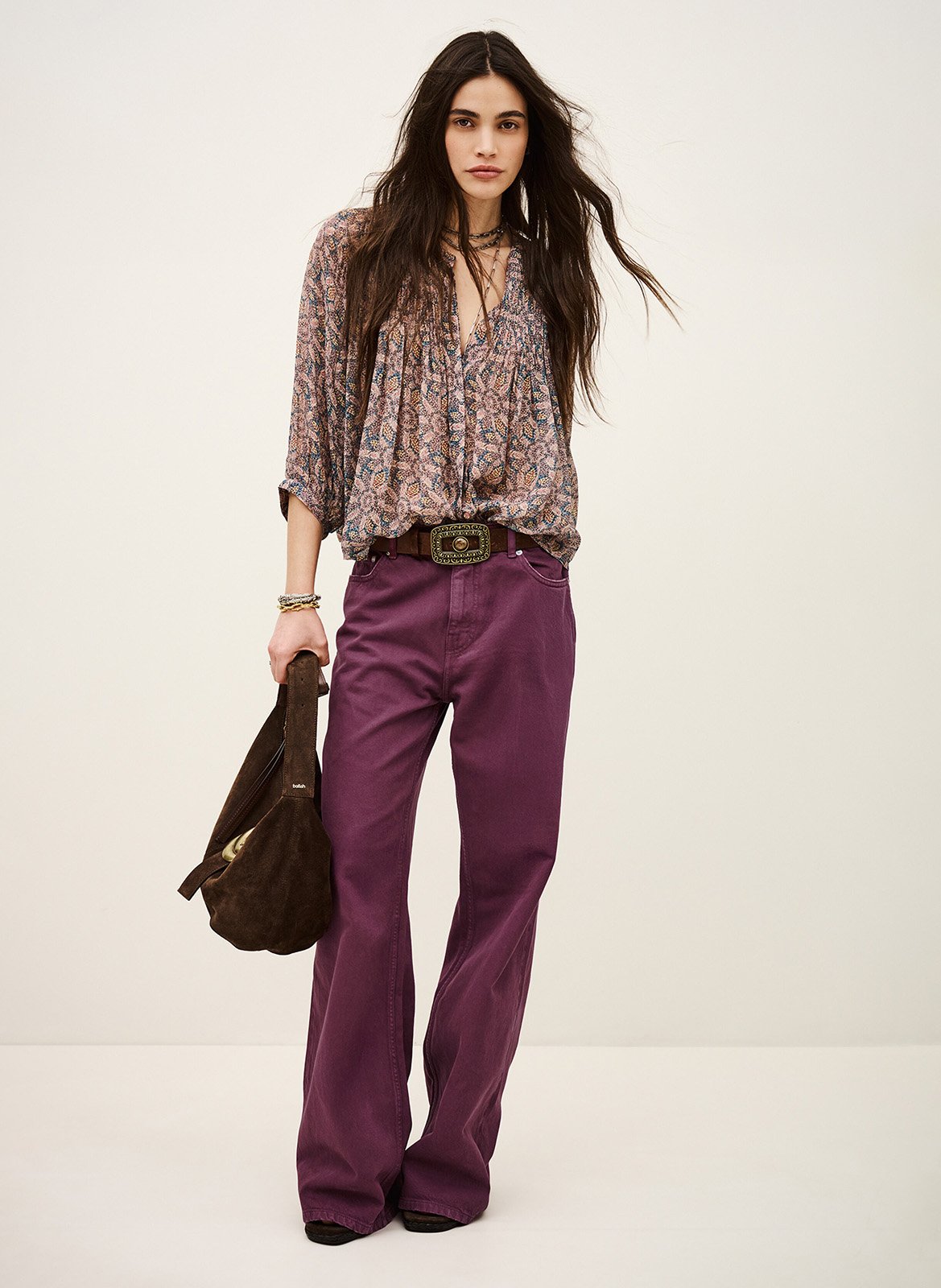 Grote katoenen jeans BA&SH Violet