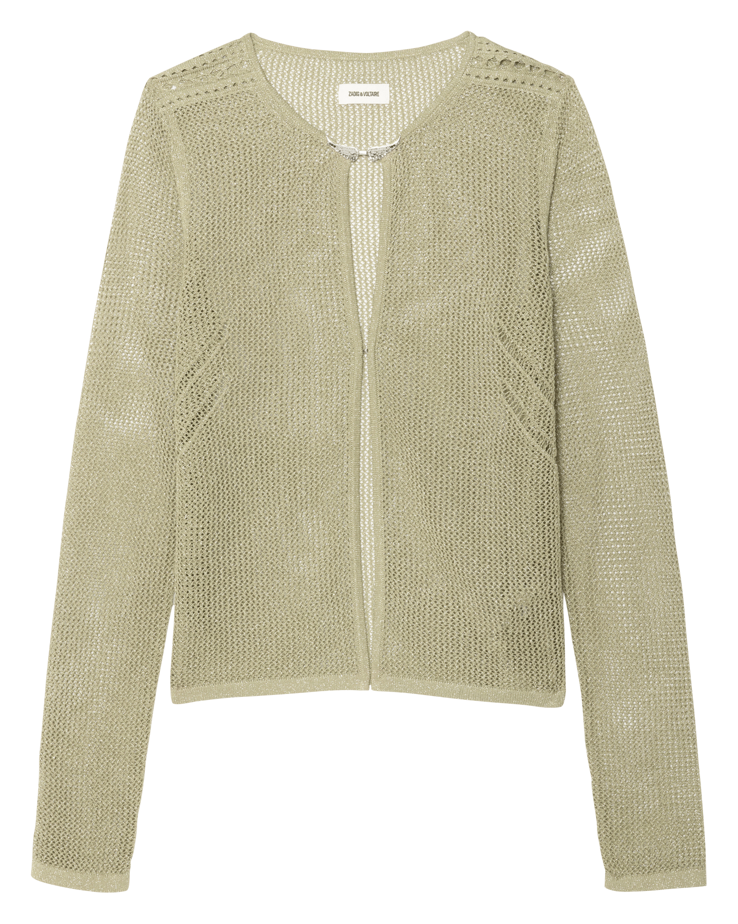 Gilet col rond en coton mélangé ZADIG&VOLTAIRE Vert