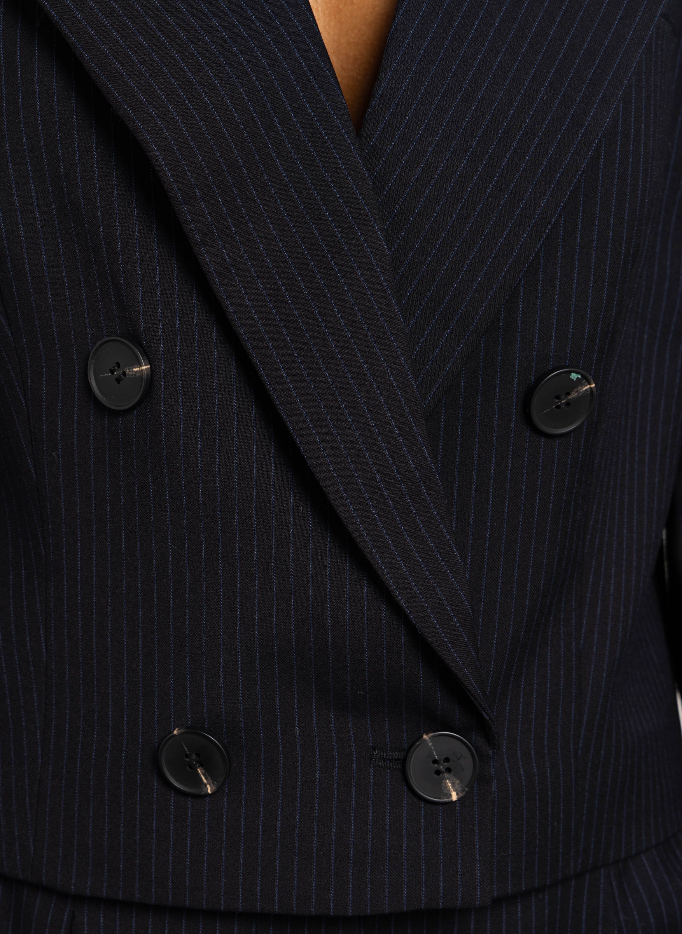Cotton-blend cardigan with tailored collar SUNCOO Blue