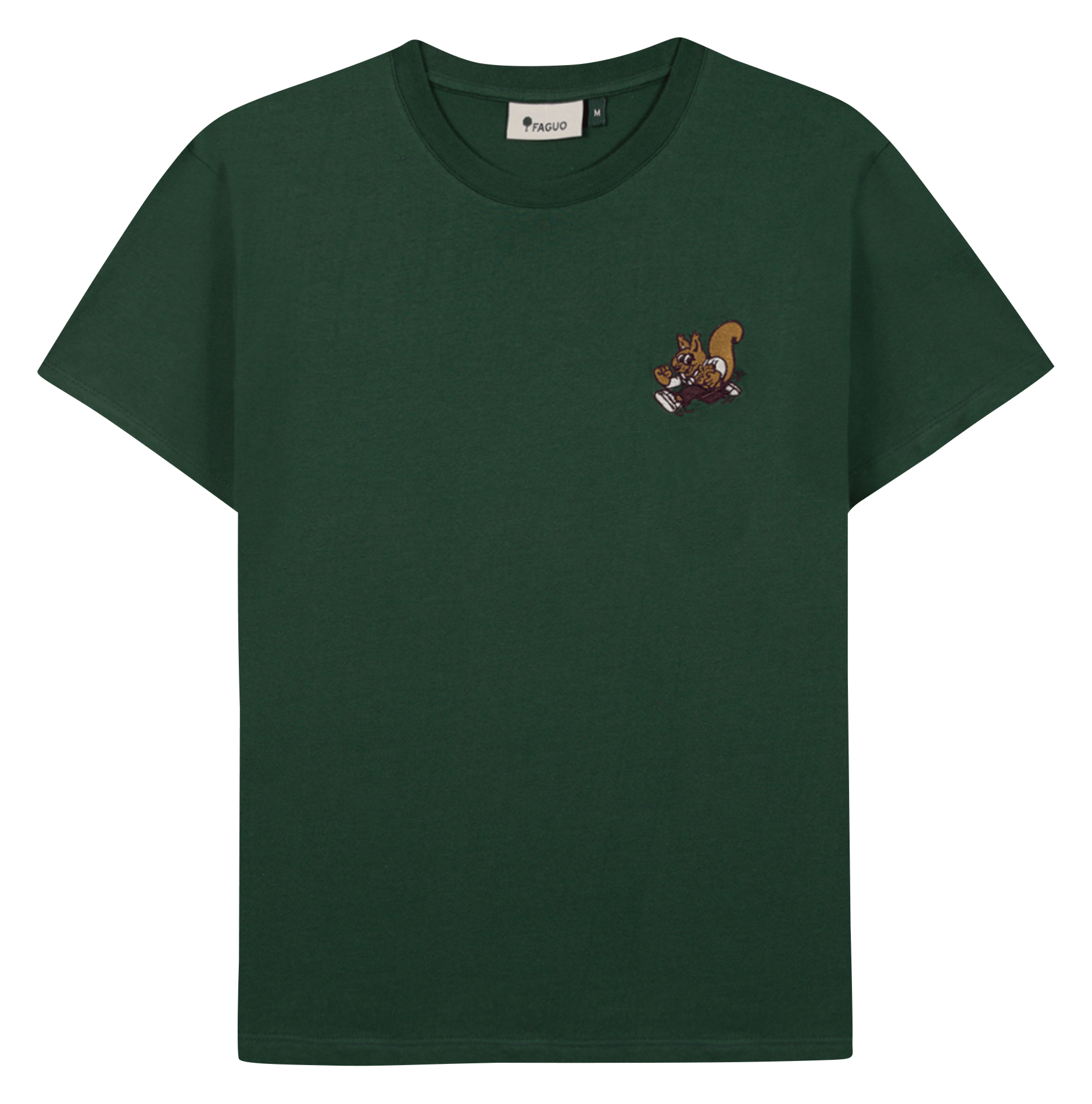 Gerade geschnittenes T-Shirt aus Baumwolle FAGUO Grun