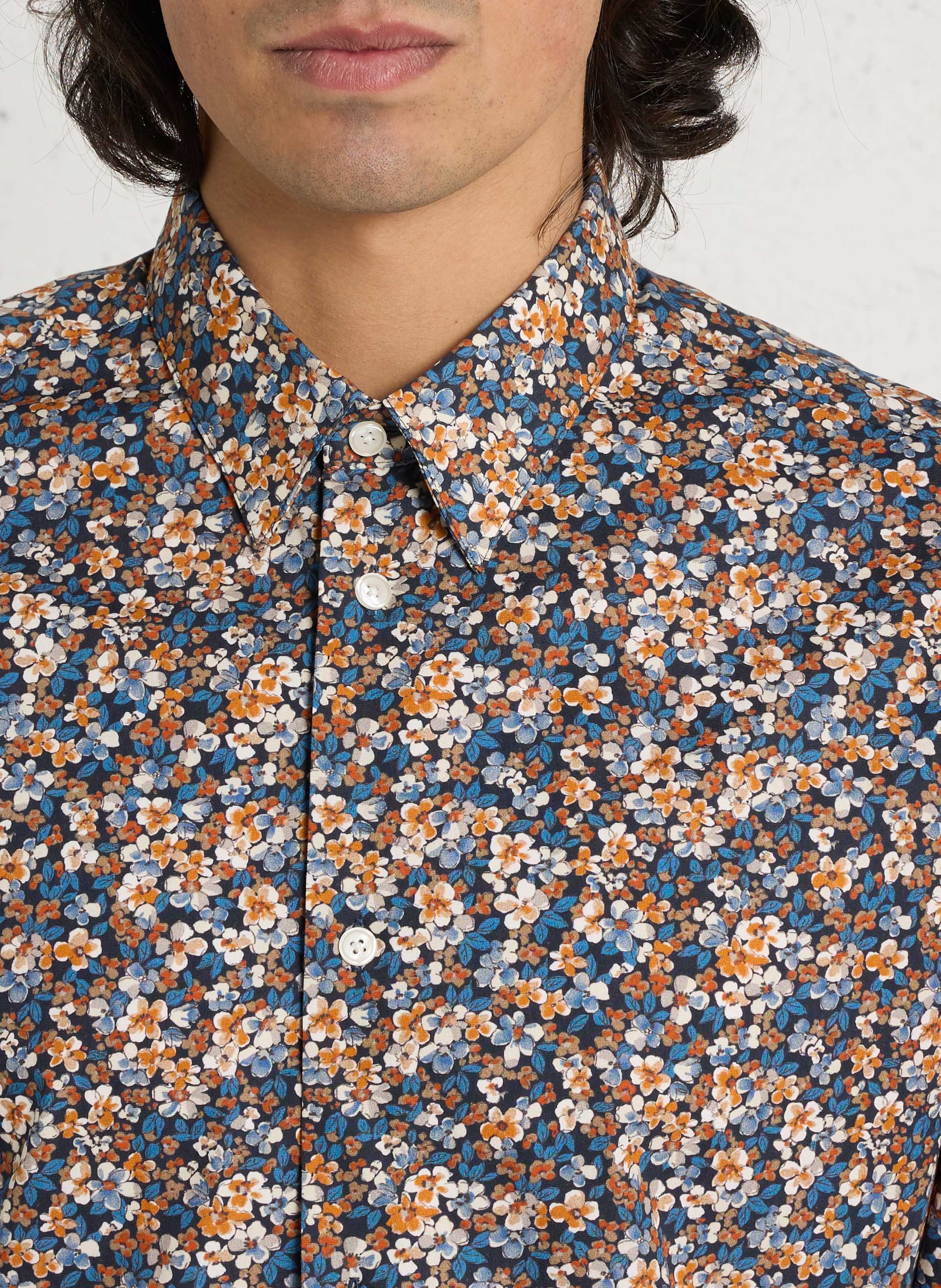 Chemise slim en coton AU PRINTEMPS PARIS Multicolore