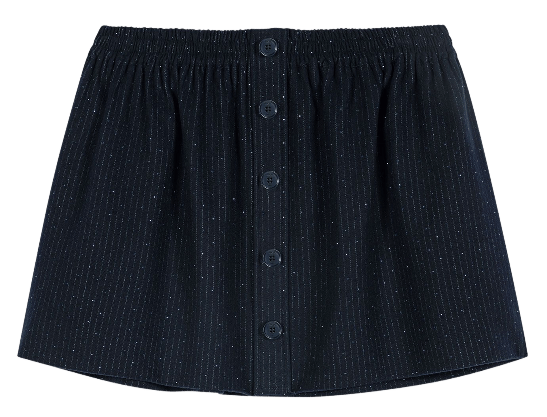 Jupe courte évasée et boutonnée MAJE Bleu