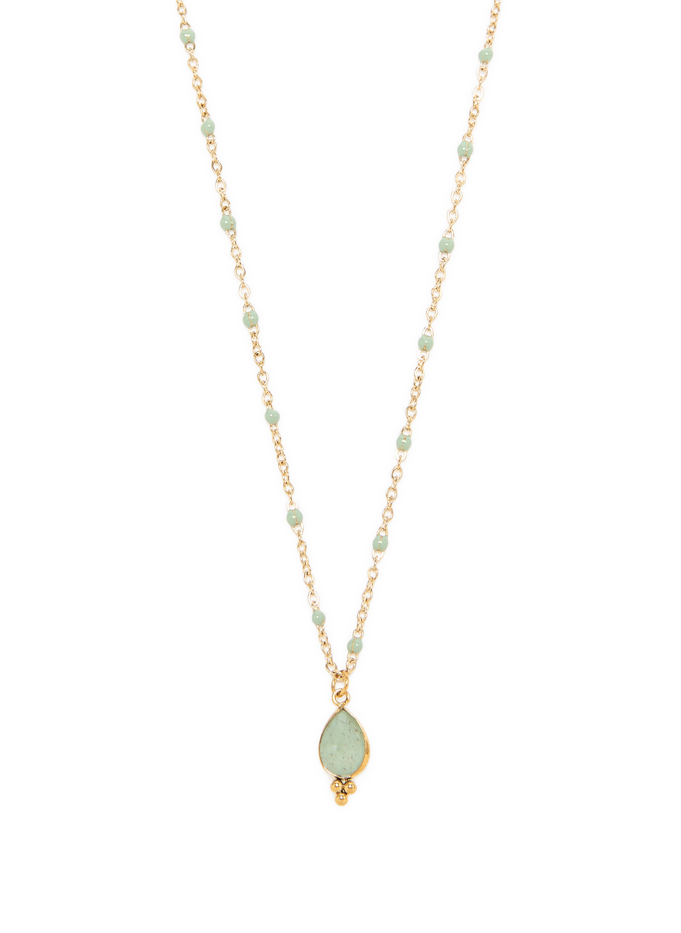 Necklace with gemstones AU PRINTEMPS PARIS Green