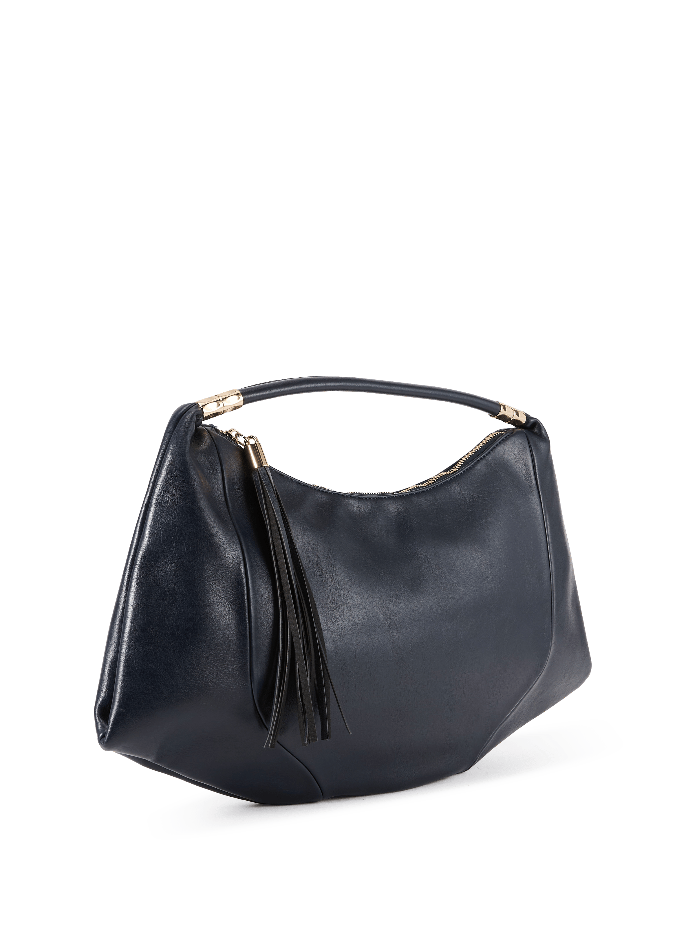 Hobo handbag with pompom AU PRINTEMPS PARIS Blue