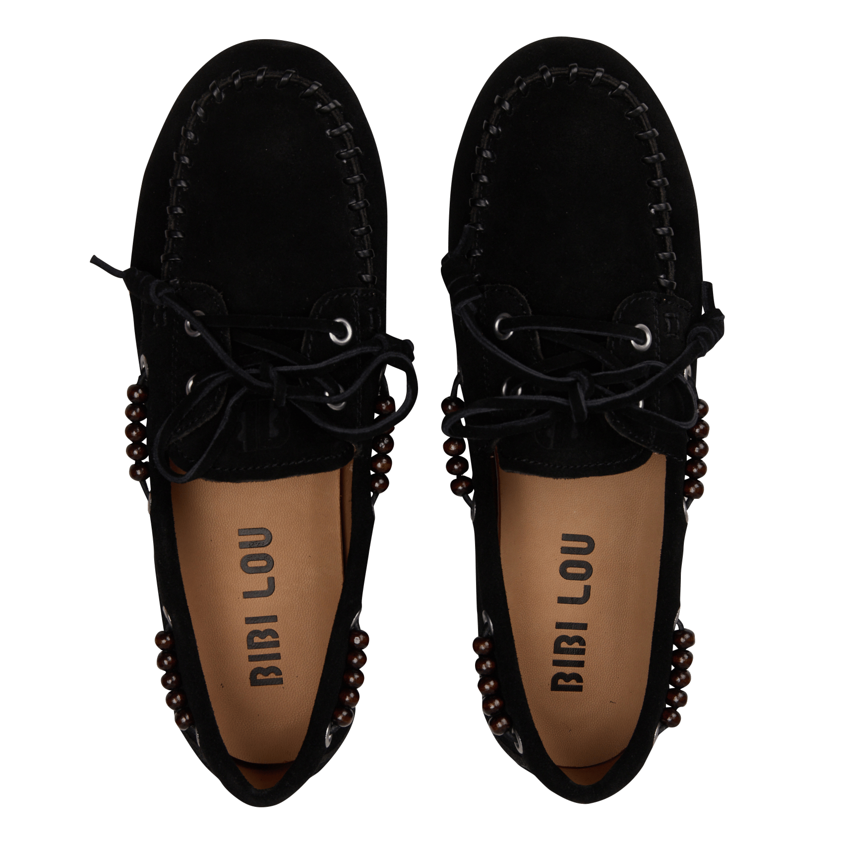 Mocasines de ante con cordones BIBI LOU Negro