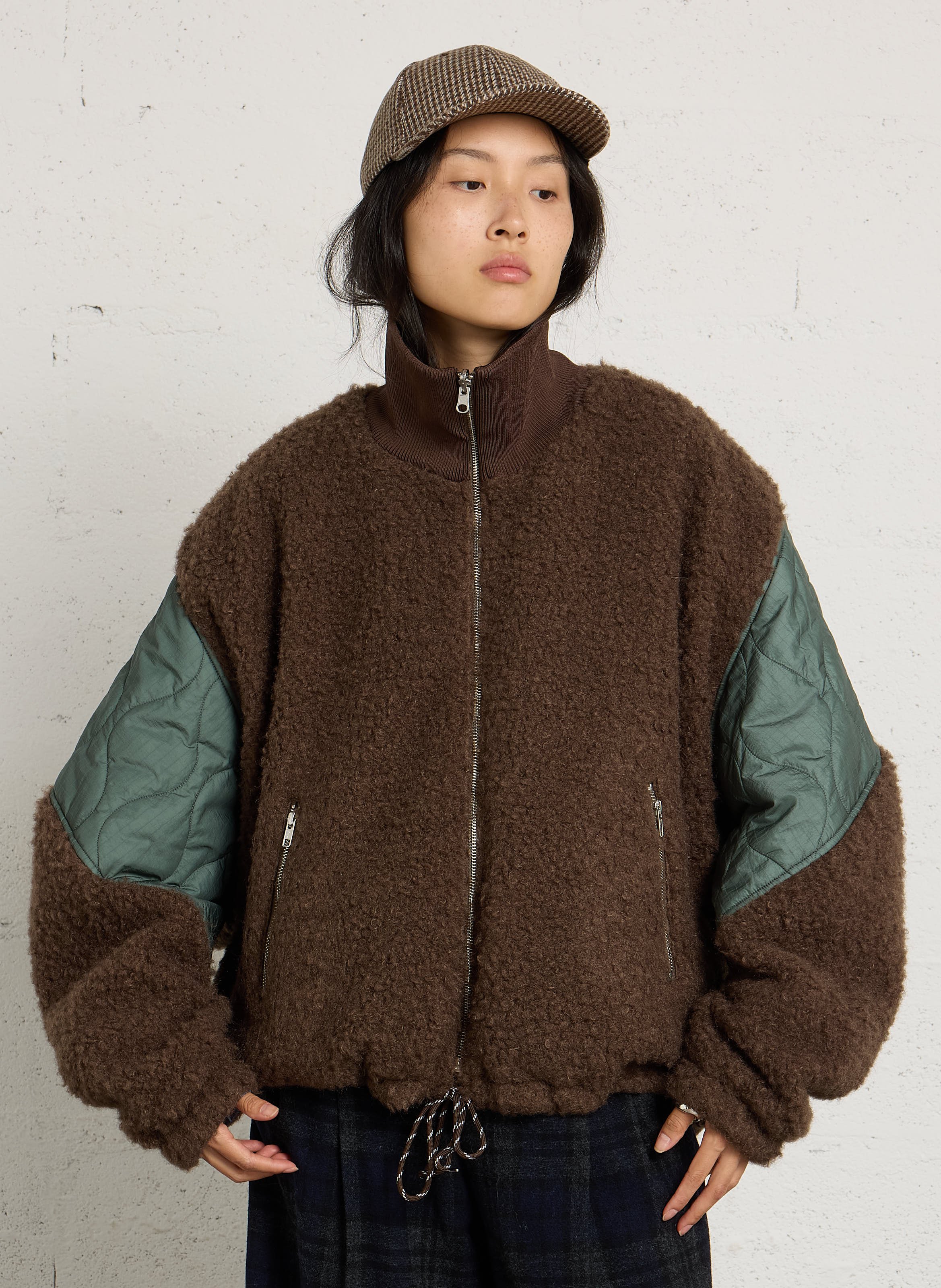 Weite Zweimaterialjacke BELLEROSE Braun