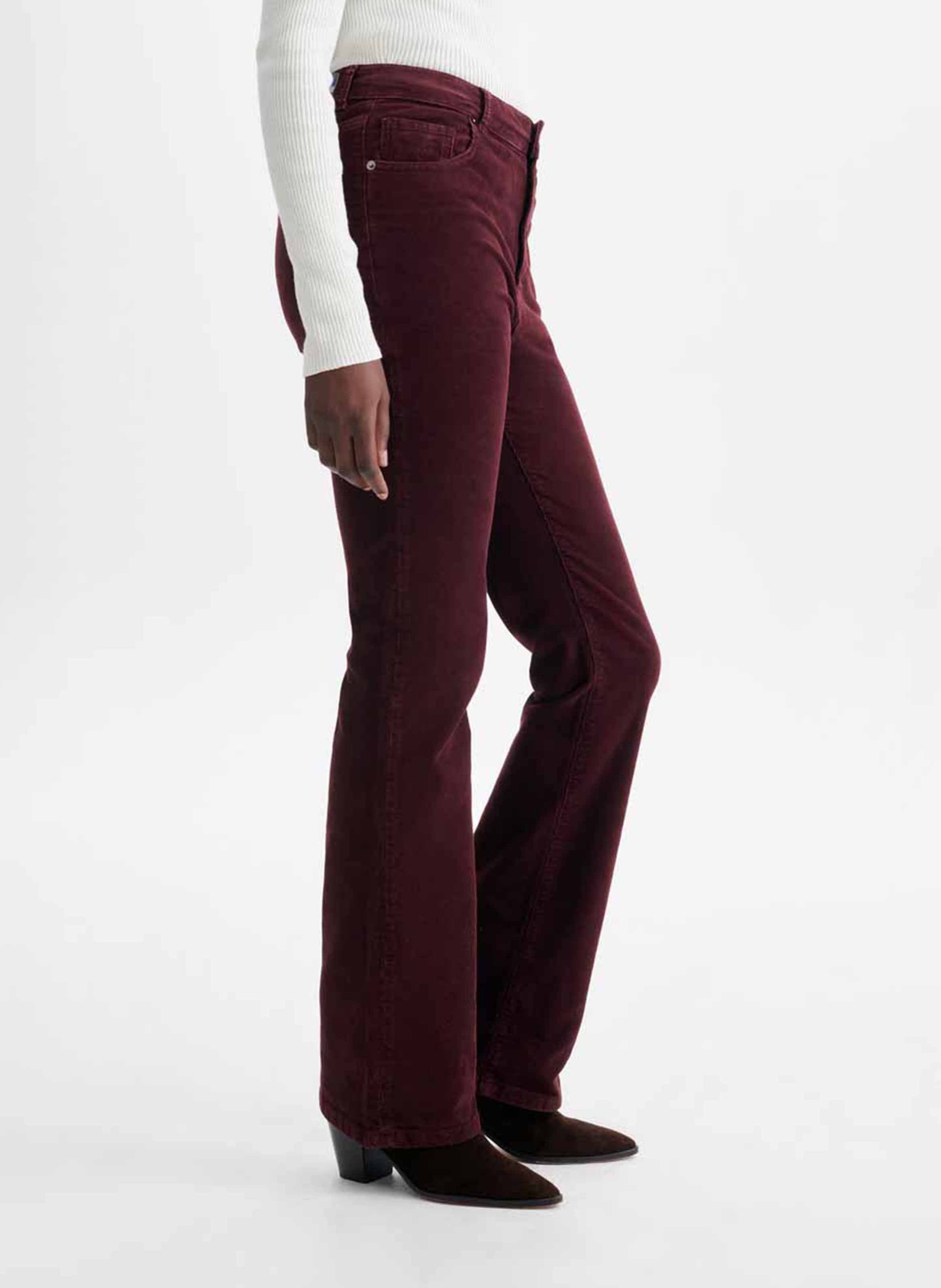 Pantalon droit en coton mélangé VANESSA BRUNO Rouge