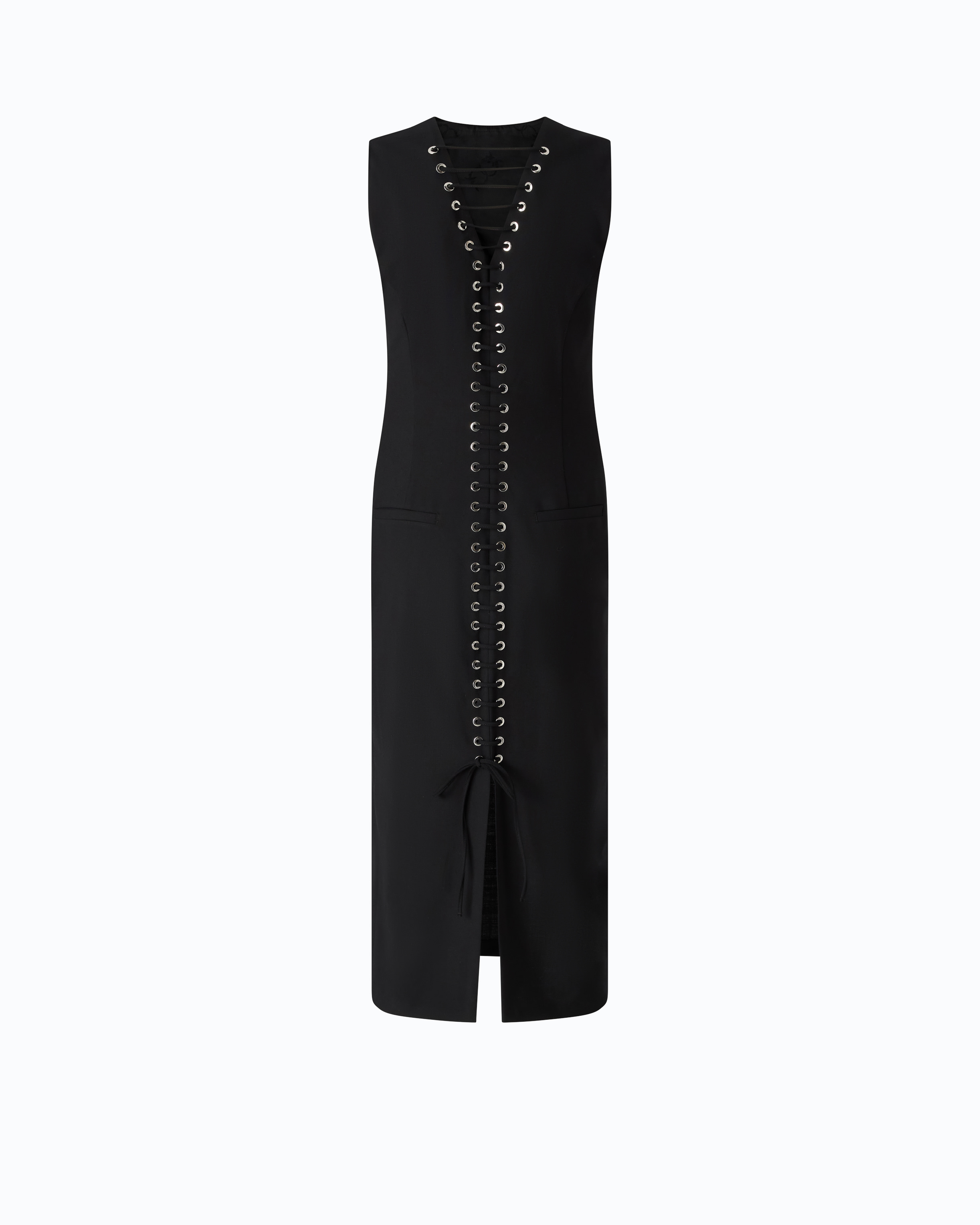 Robe midi moulante à lacets PINKO Noir