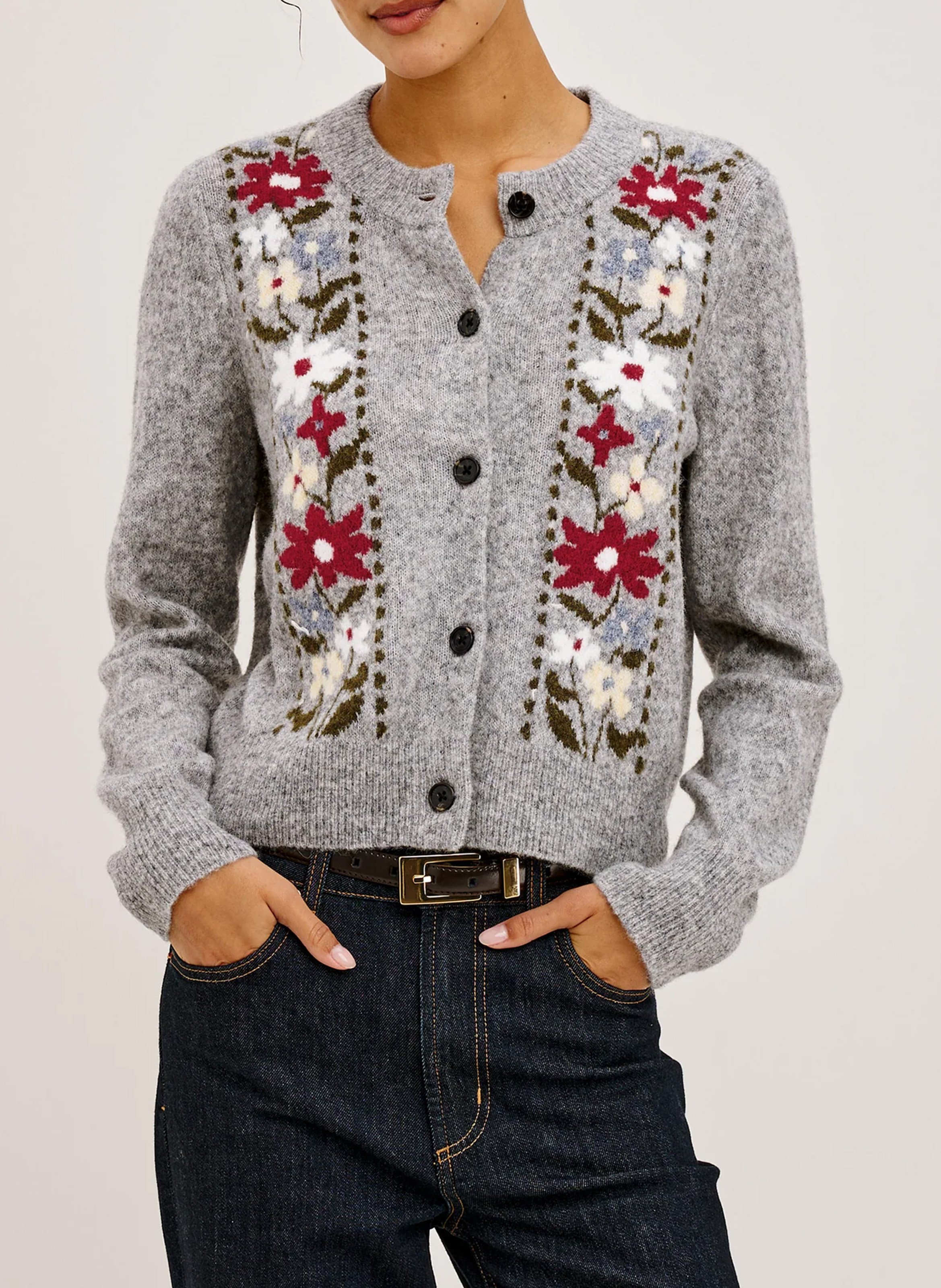 Gilet droit imprimé RAILS Gris