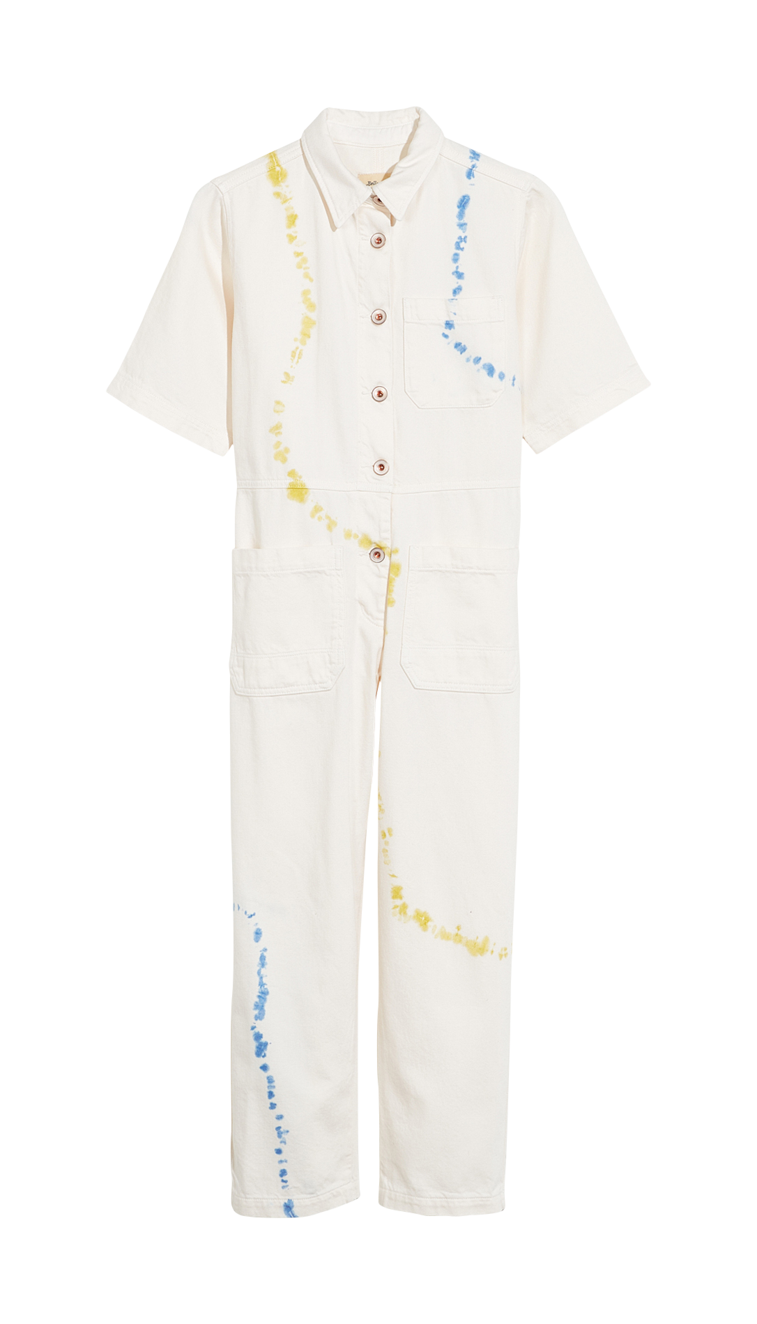 Cotton jumpsuit with classic collar BELLEROSE Beige