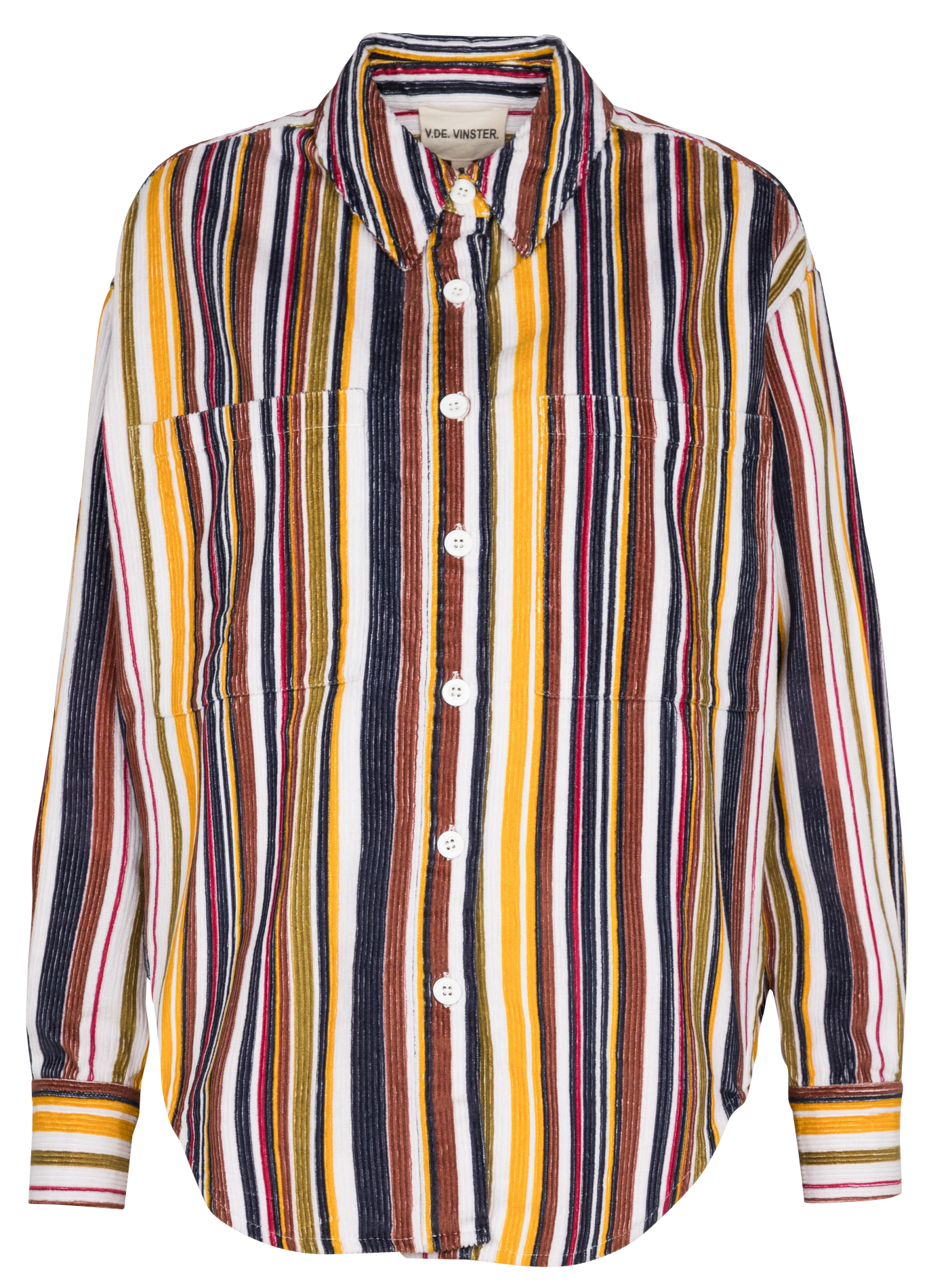 Chemise col classique en coton  V DE VINSTER Marron