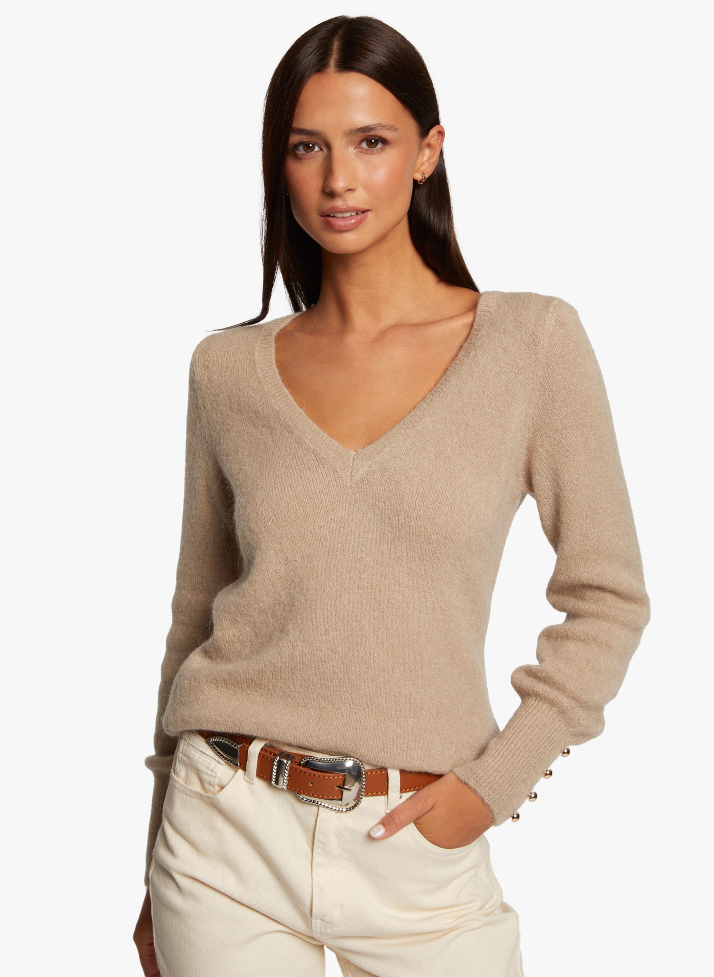 Sweater cheap beige dames