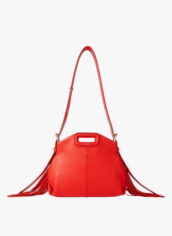 Red Smooth leather shoulder bag
