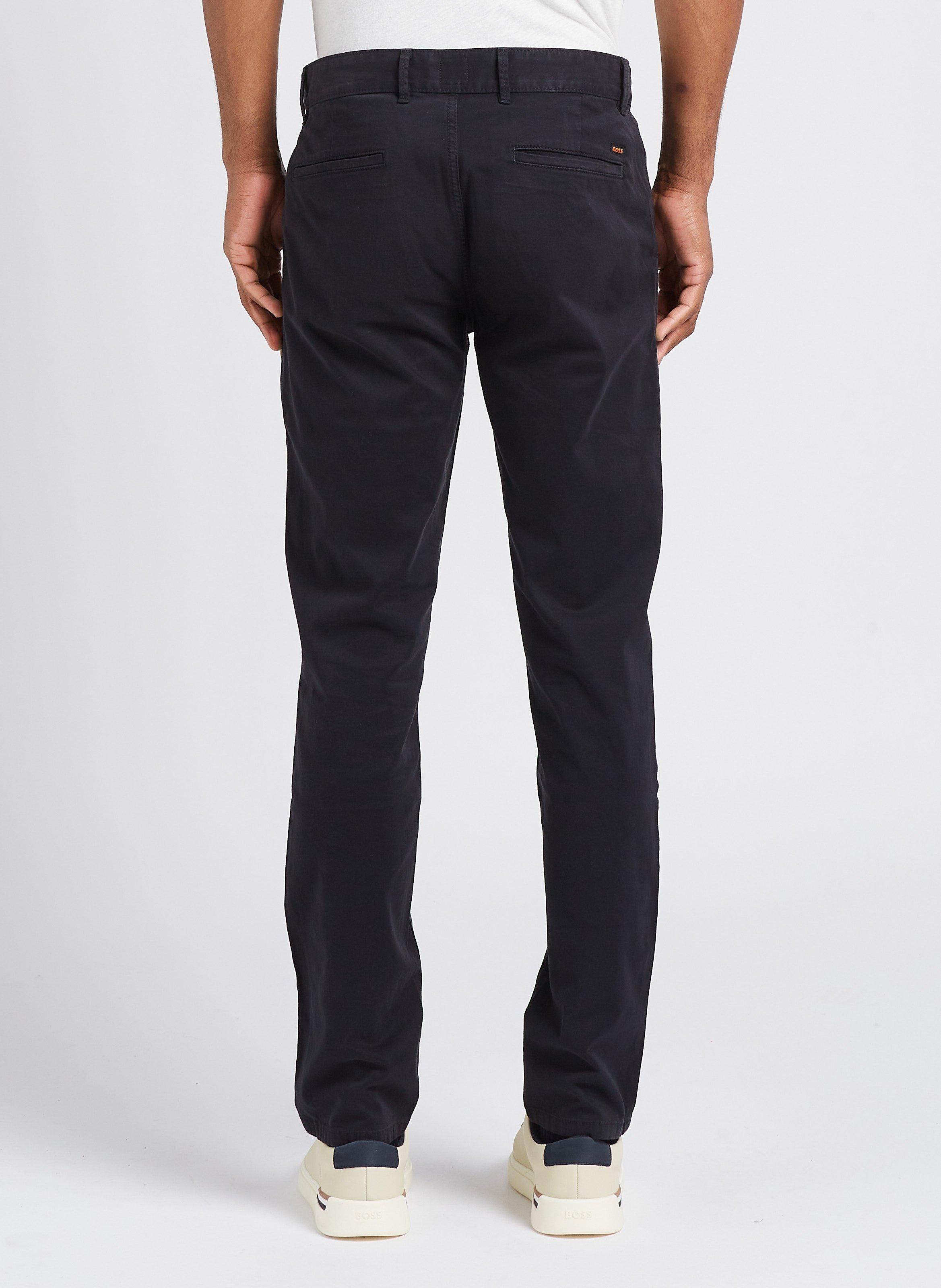 Stretch cotton chinos Black