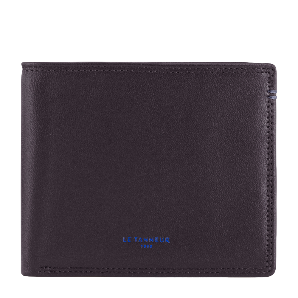 Gladde, leren portefeuille LE TANNEUR Bruin