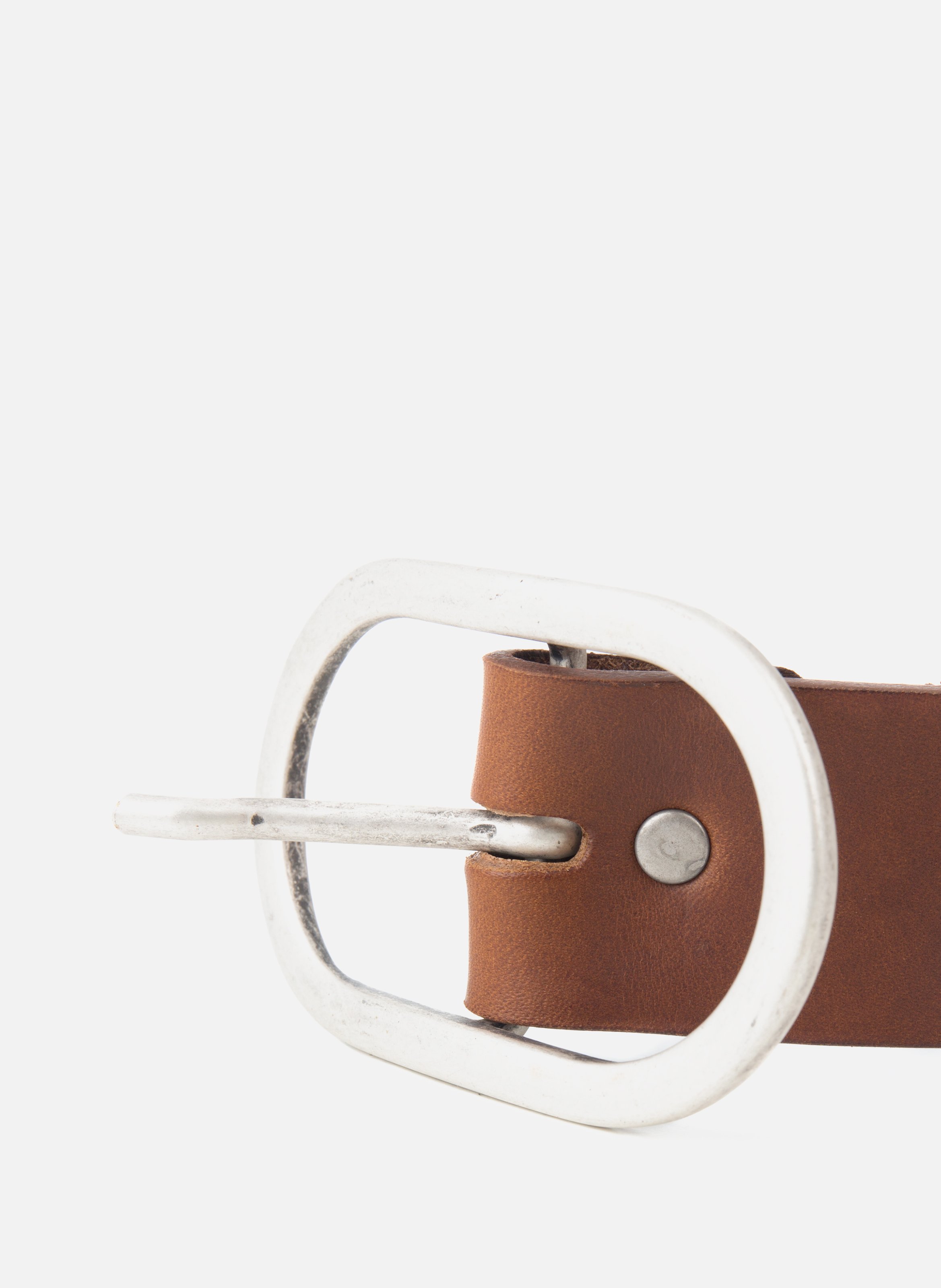 Wide leather belt JULES & JENN Brown