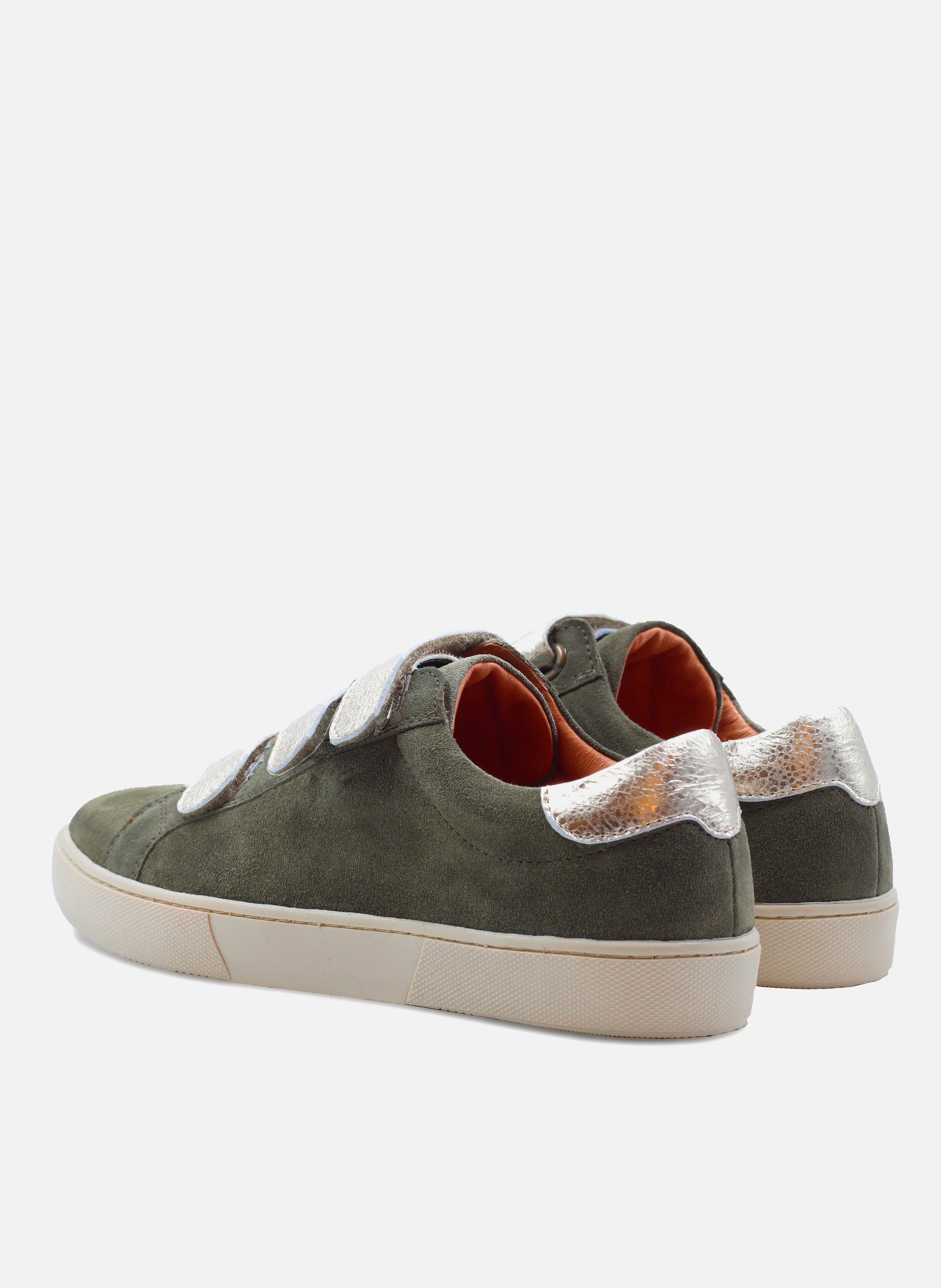 Suede trainers with Velcro fastening JULES & JENN Green