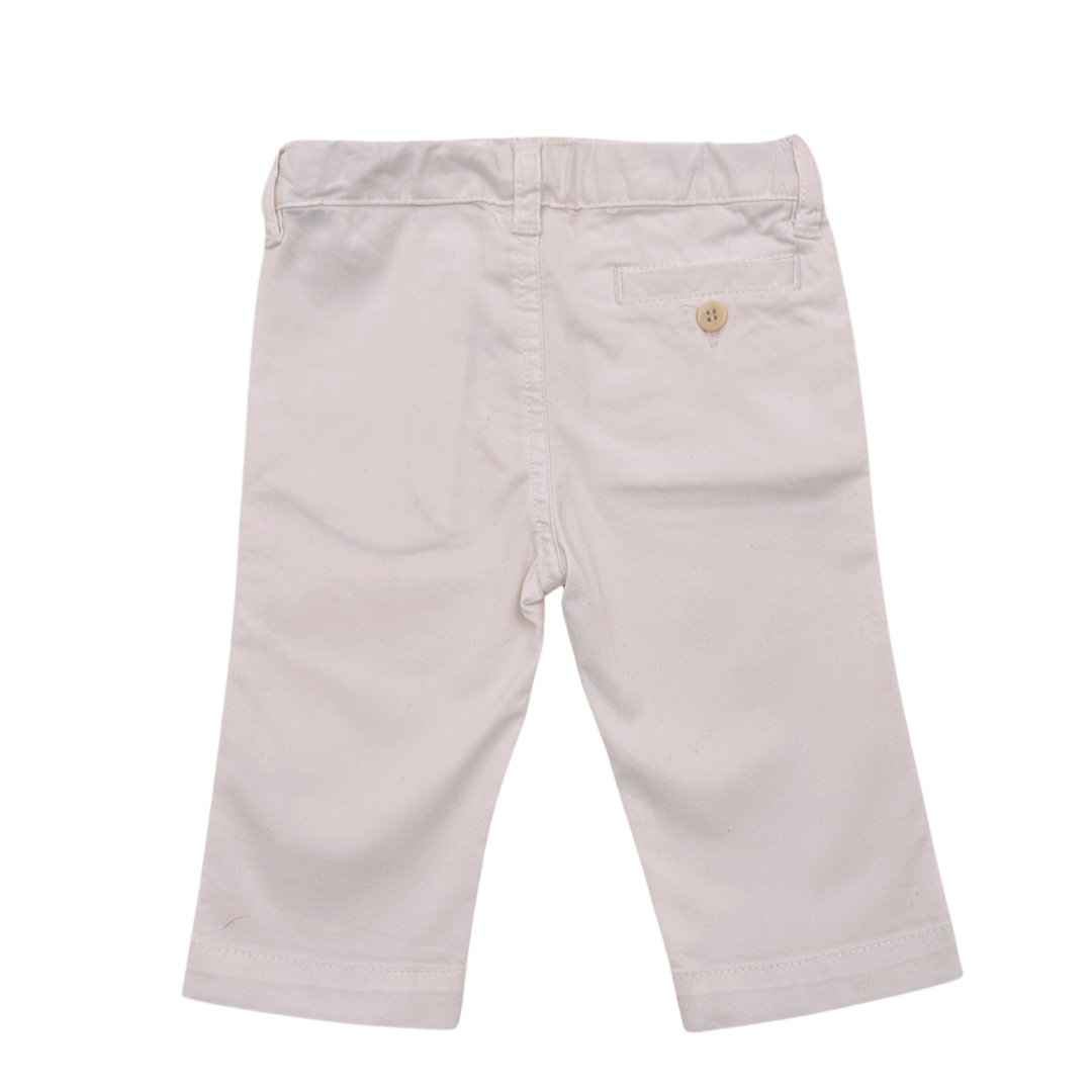White Baby Pants - 6 months IL GUFO - Seconde main White