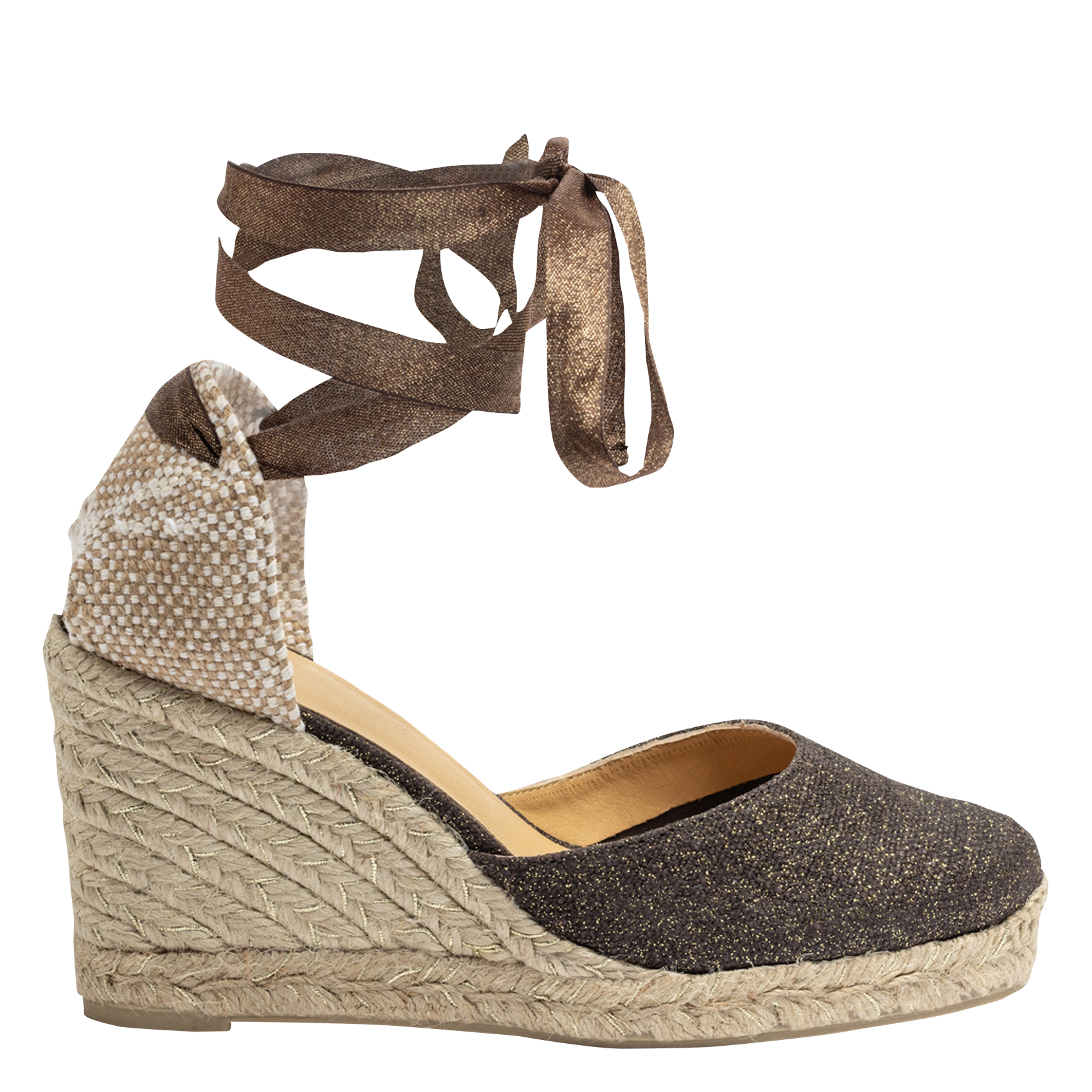 Espadrilles compensées en lin et coton CASTANER